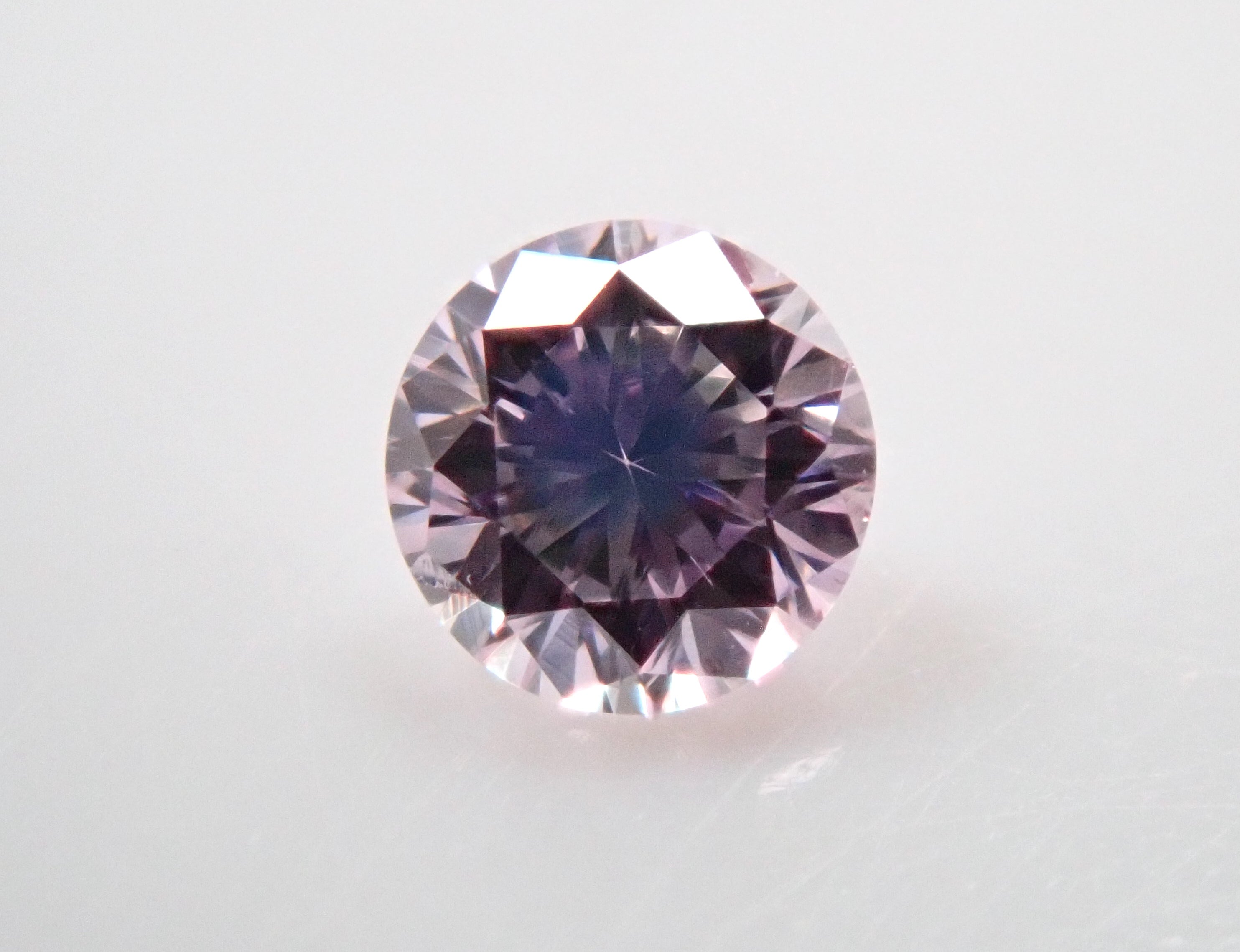 【7/26 22時販売】ピンクダイヤモンド 2.2mm/0.044ctルース(FANCY LIGHT PURPLE PINK, SI1)