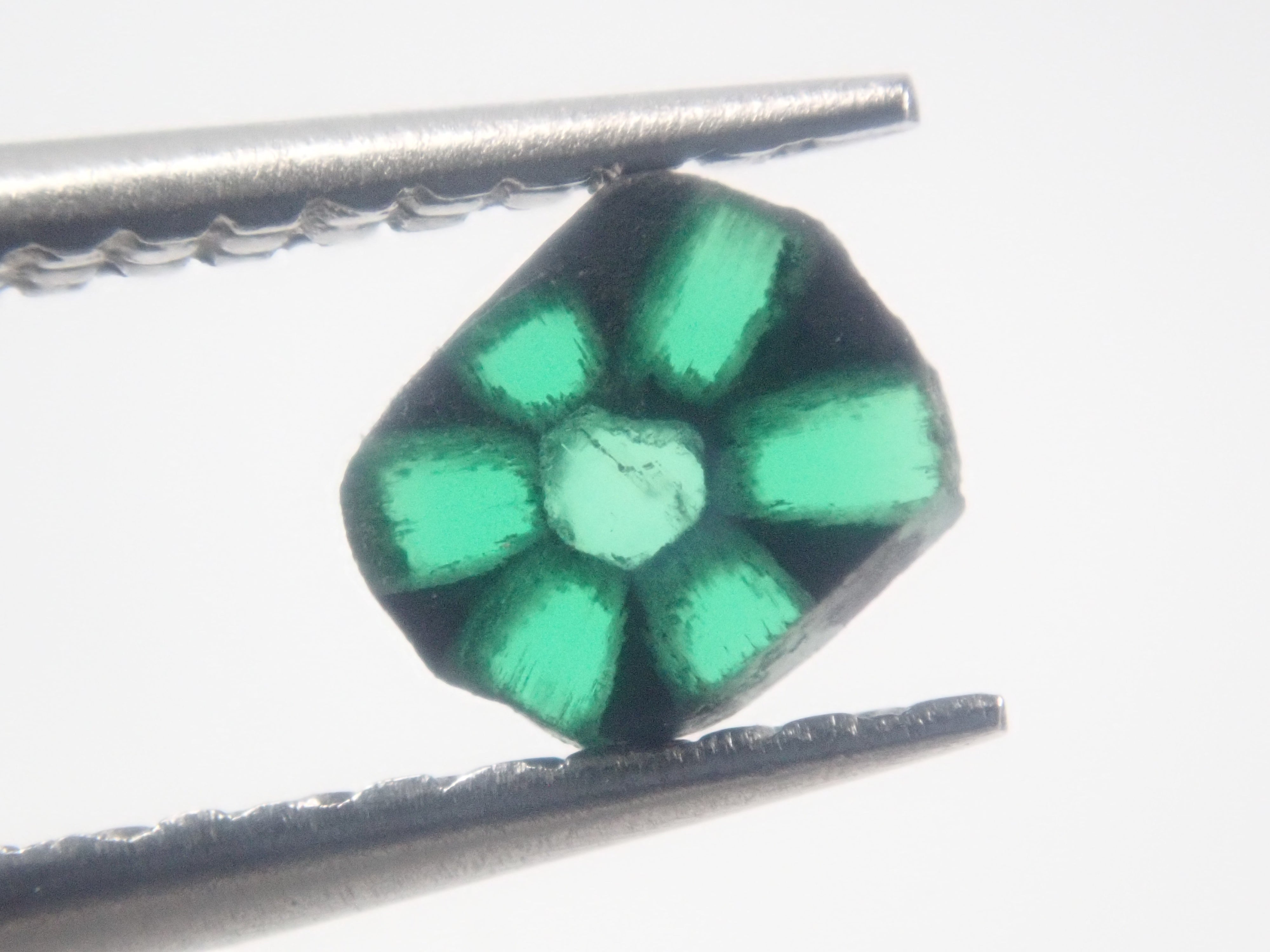 [Posted as 12563940] Colombian Trapiche Emerald 0.199 ct Loose Stone