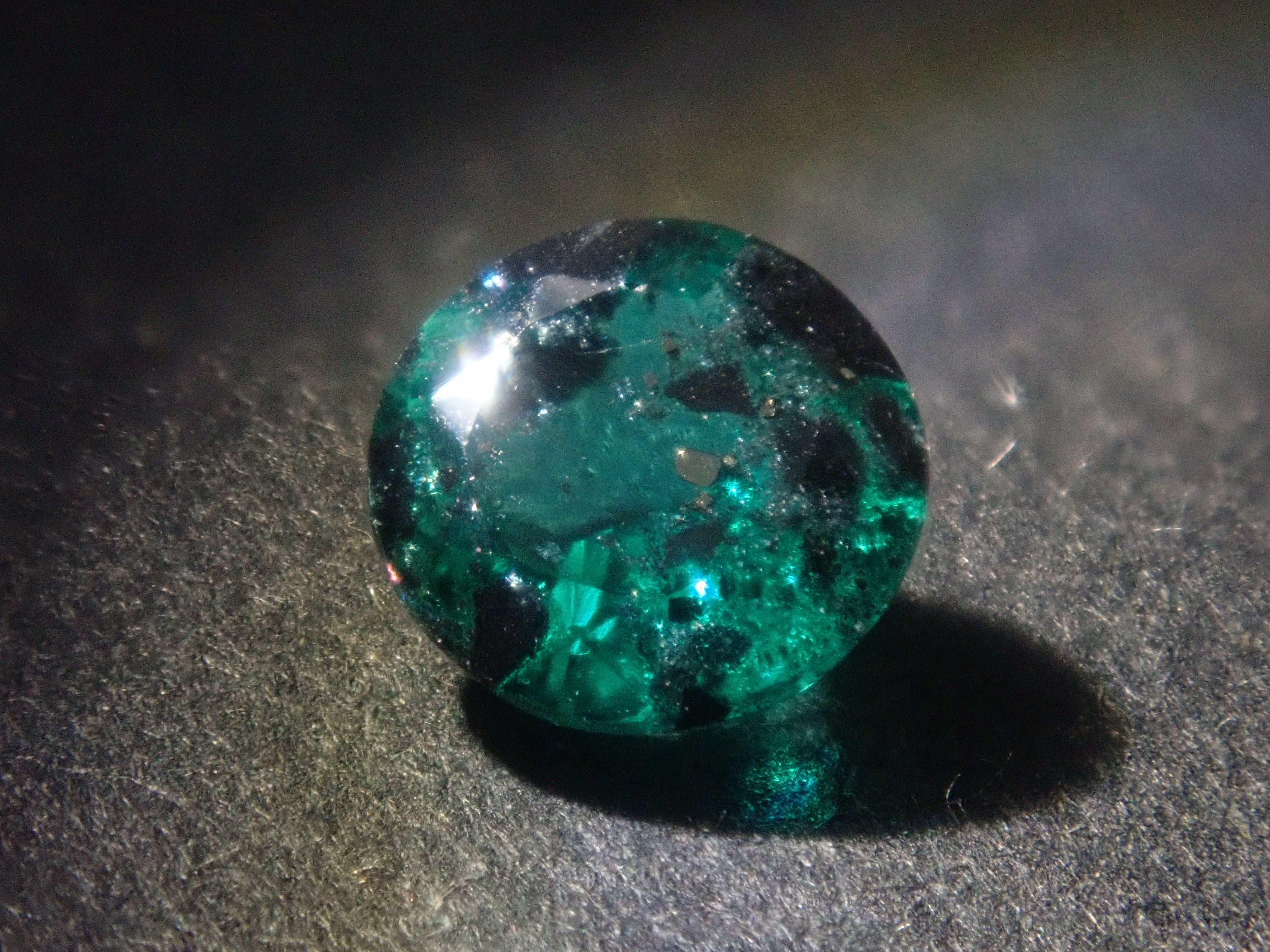 [Item 12563910] Colombian Pyrite and Mica in Emerald, 0.360 ct Loose Stone