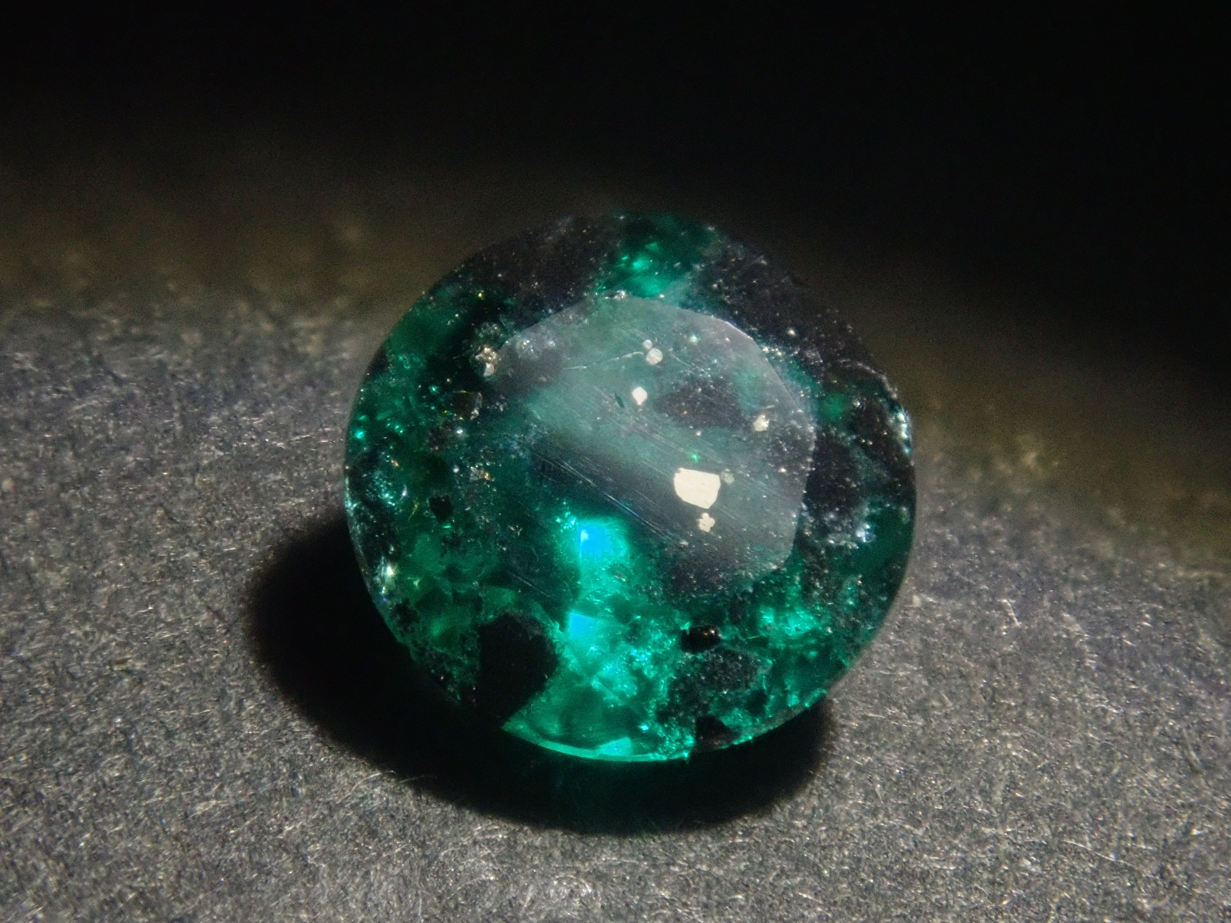 [Item 12563910] Colombian Pyrite and Mica in Emerald, 0.360 ct Loose Stone