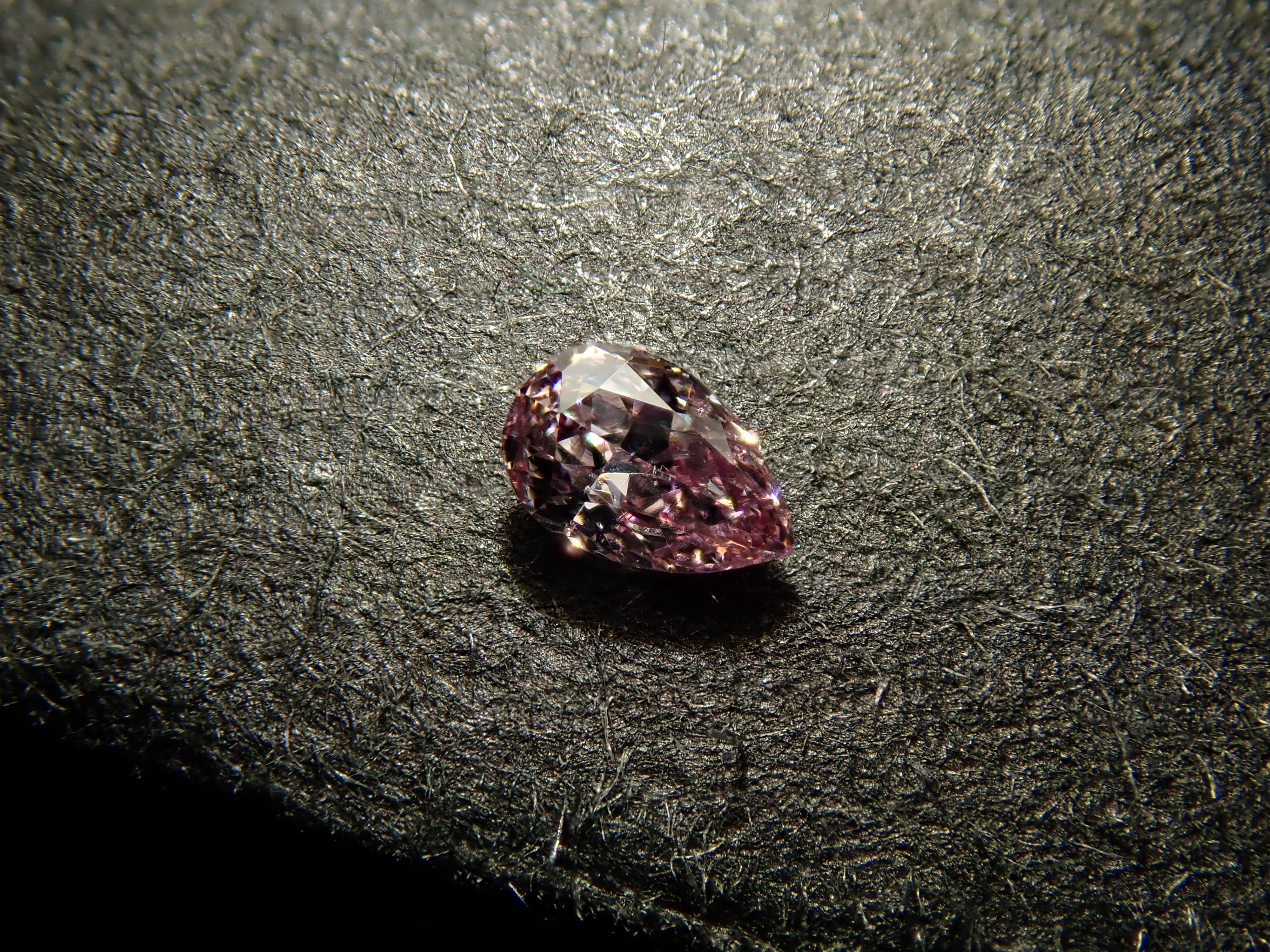 ピンクダイヤモンド 0.030ctルース(FANCY  LIGHT PURPLE PINK, SI1)