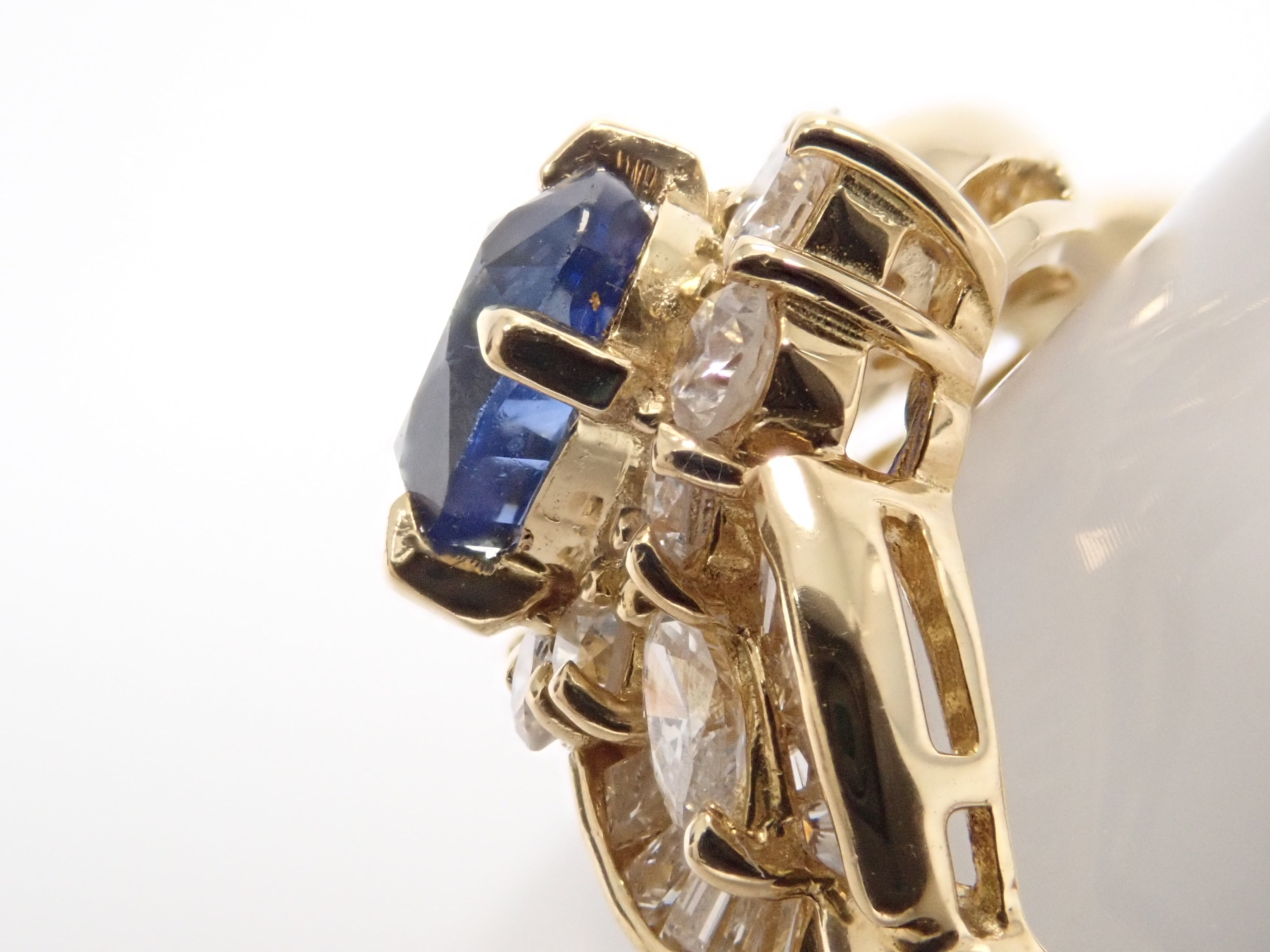 【8/6 22時販売】【カラフリ】K18 ブルーサファイア 1.13ct・ダイヤモンド0.75ctリング 鑑別書