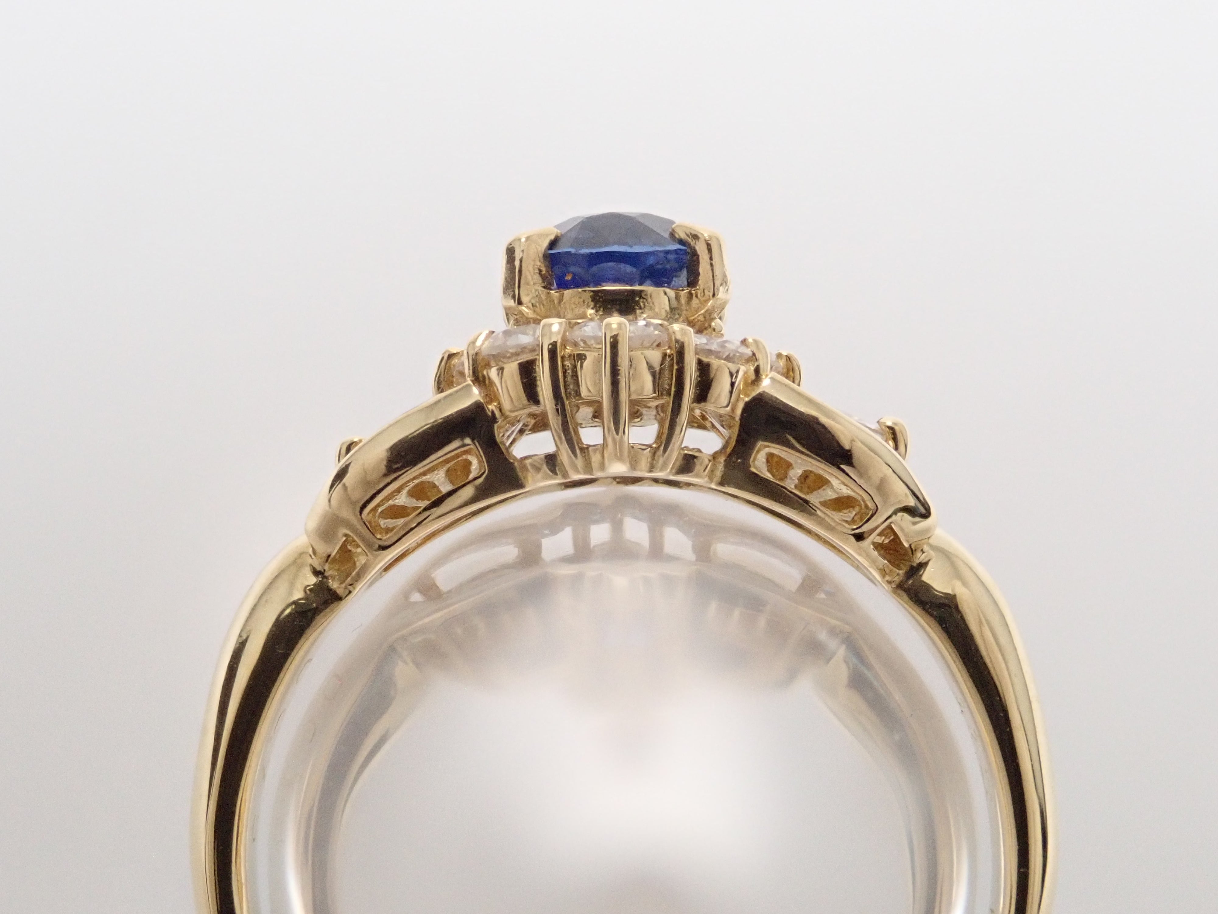 【8/6 22時販売】【カラフリ】K18 ブルーサファイア 1.13ct・ダイヤモンド0.75ctリング 鑑別書