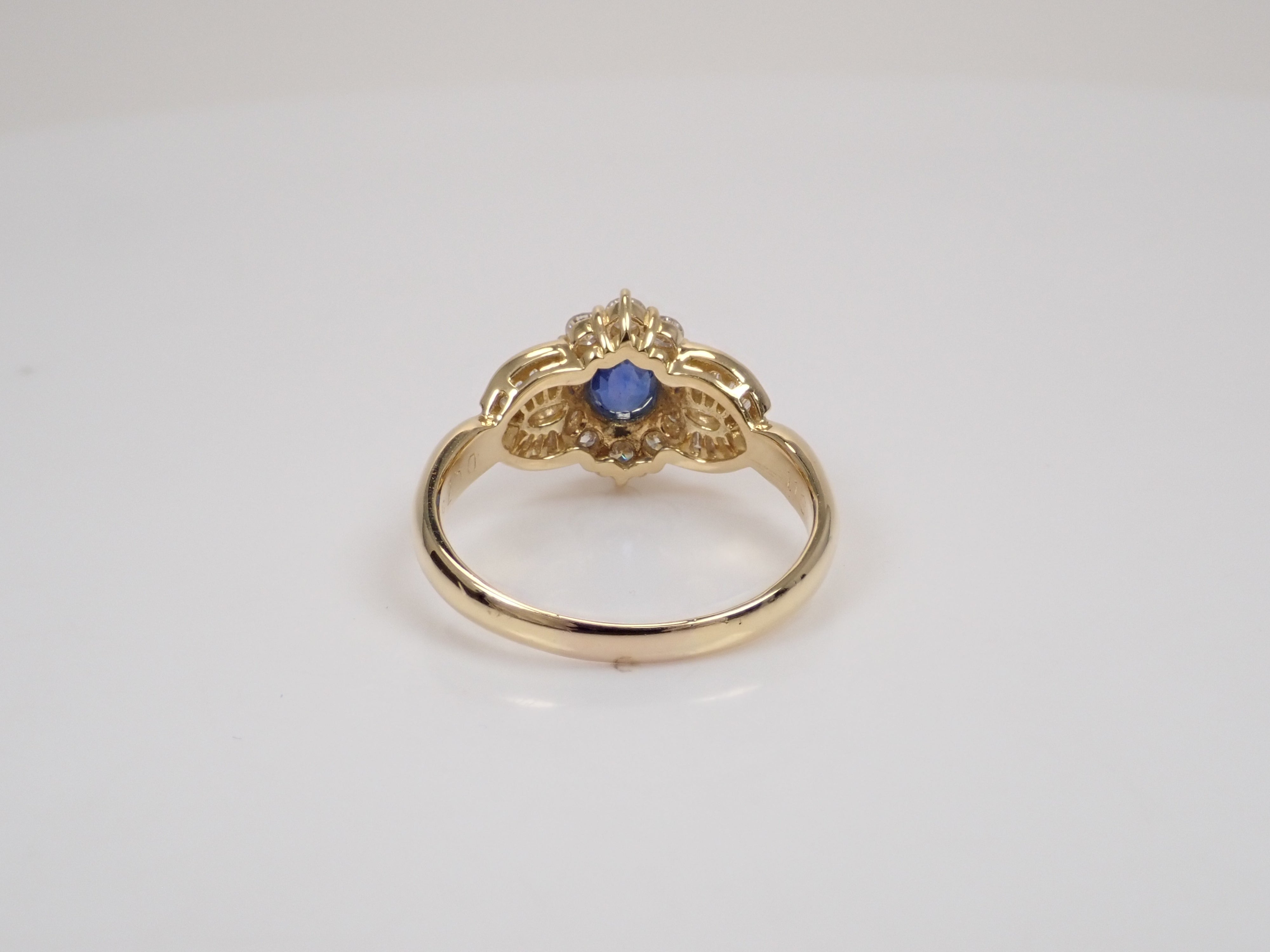 【8/6 22時販売】【カラフリ】K18 ブルーサファイア 1.13ct・ダイヤモンド0.75ctリング 鑑別書