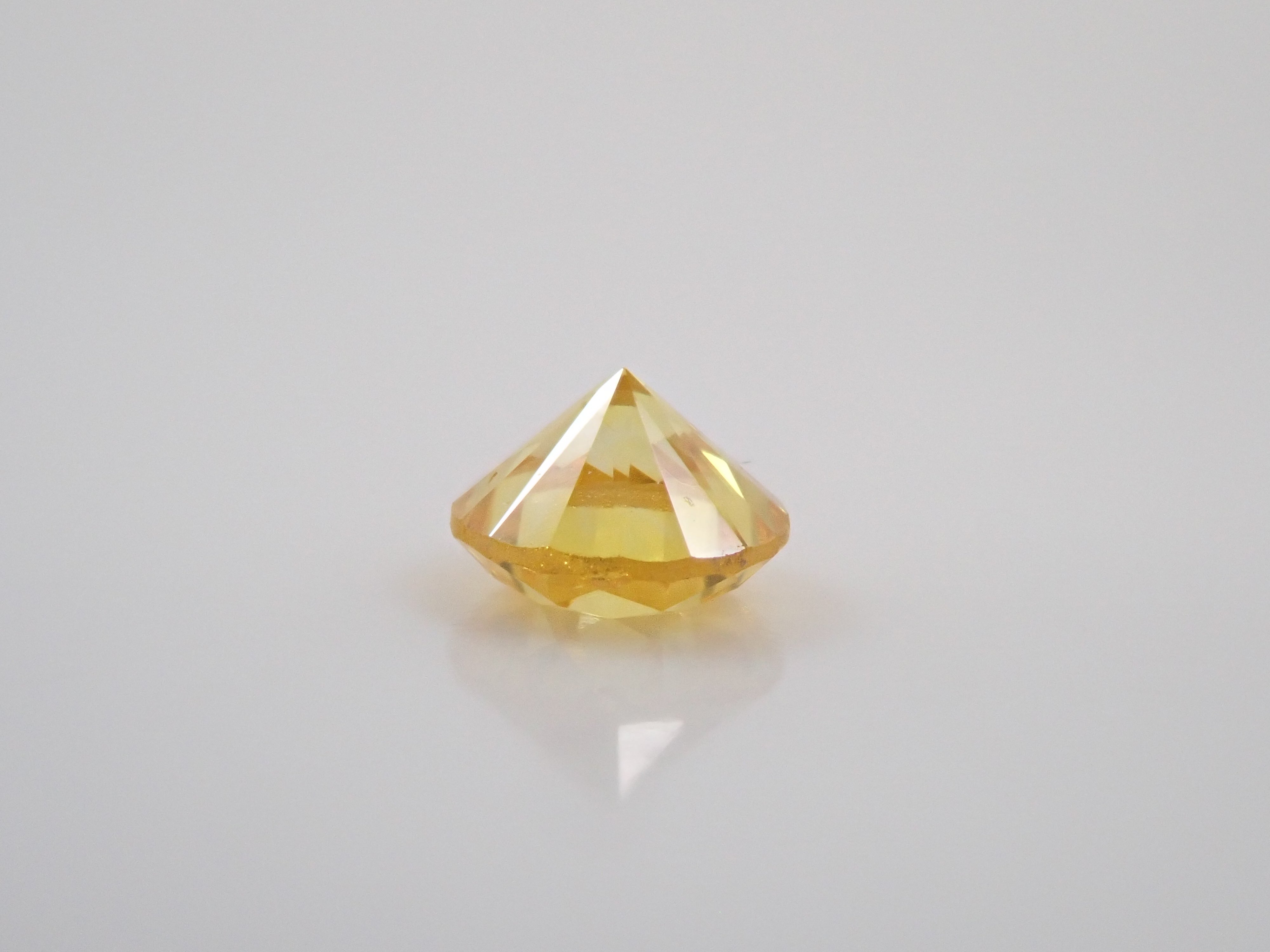 【32501968掲載】イエローダイヤモンド 0.144ctルース(FANCY VIVID YELLOW, SI-2)
