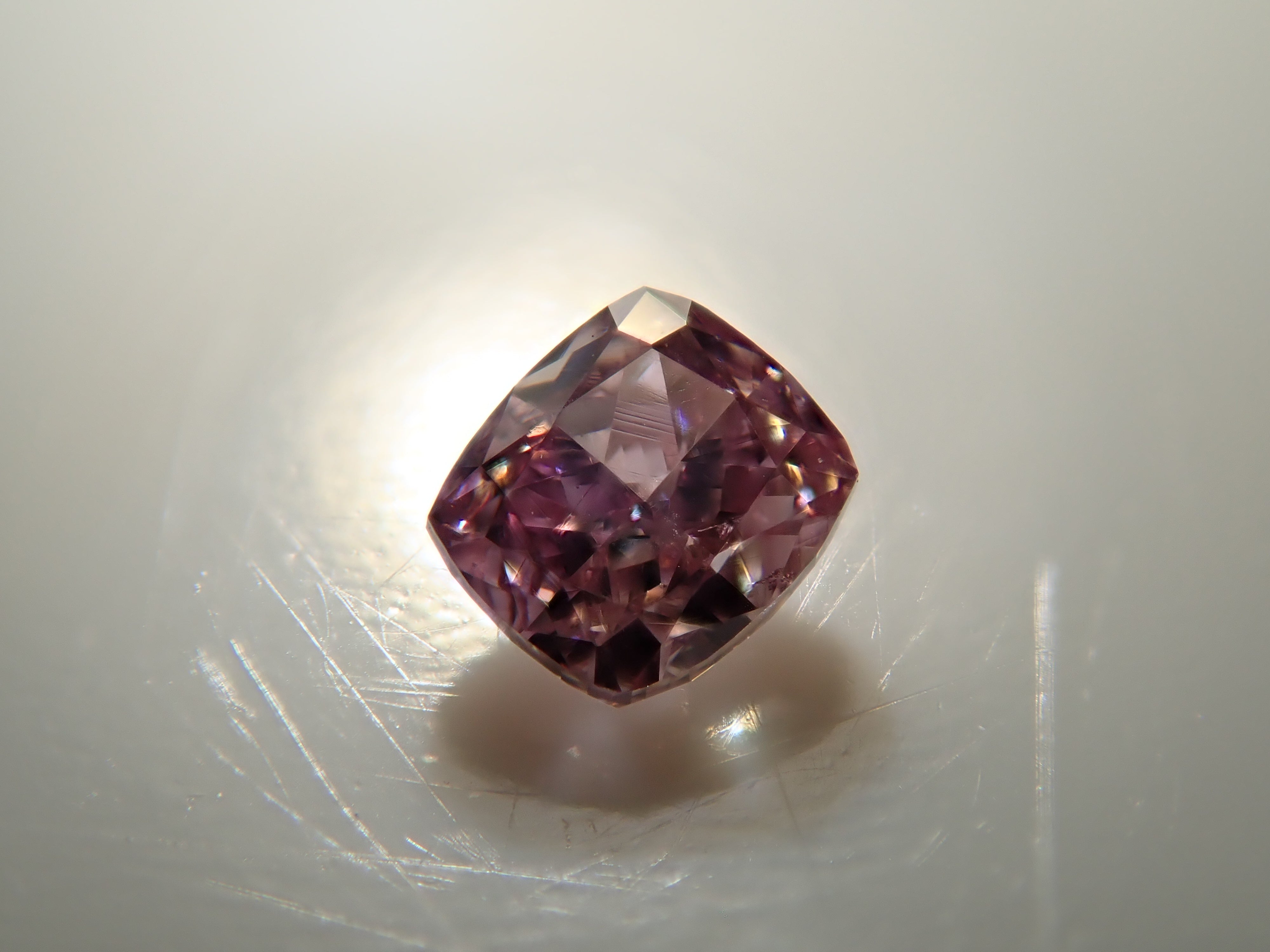 【32501975掲載】ピンクダイヤモンド 0.055ctルース(FANCY INTENSE PURPLISH PINK, SI2)