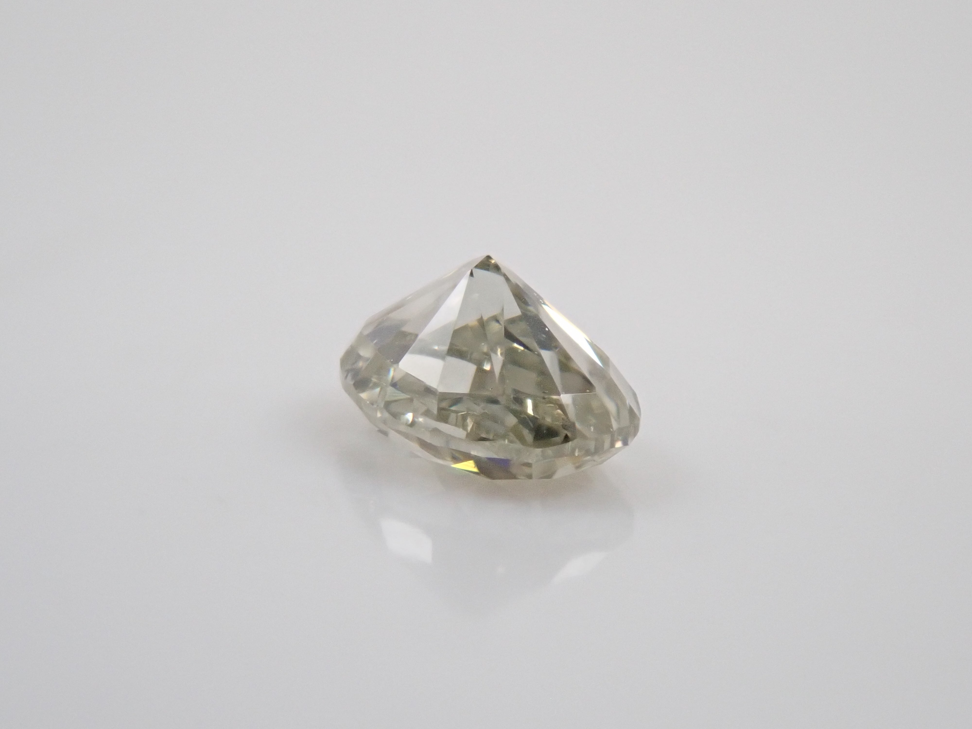 【32501970掲載】カメレオンダイヤモンド 0.255ctルース(FANCY LIGHT GRAYISH GREENISH YELLOW（カメレオン）, SI-2)