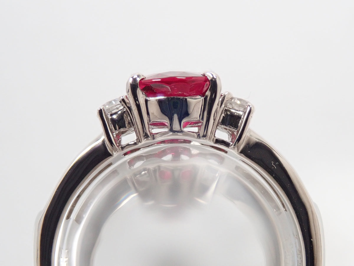 [Posted on 22602707] [Colorful] Pt900 Rubellite 1.308ct Ring