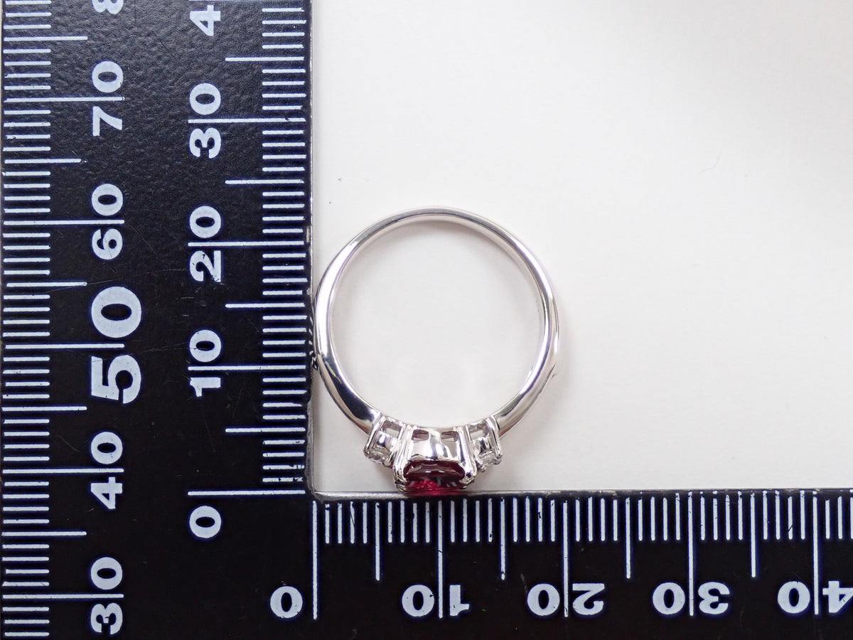 [Posted on 22602707] [Colorful] Pt900 Rubellite 1.308ct Ring
