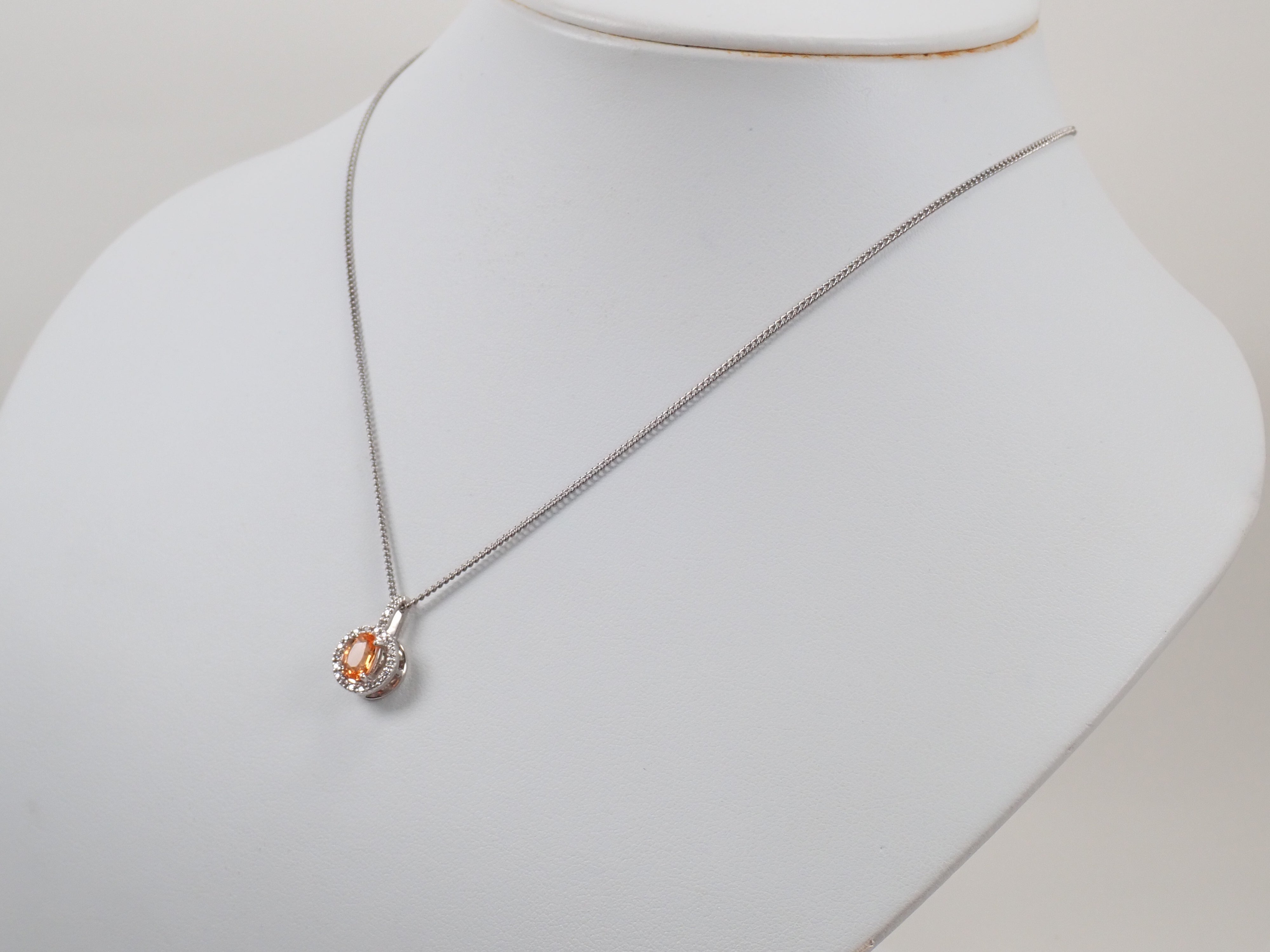 [22602704 Posted] [Colorful] Pt900 Mandarin Garnet 1.15ct Pendant Top