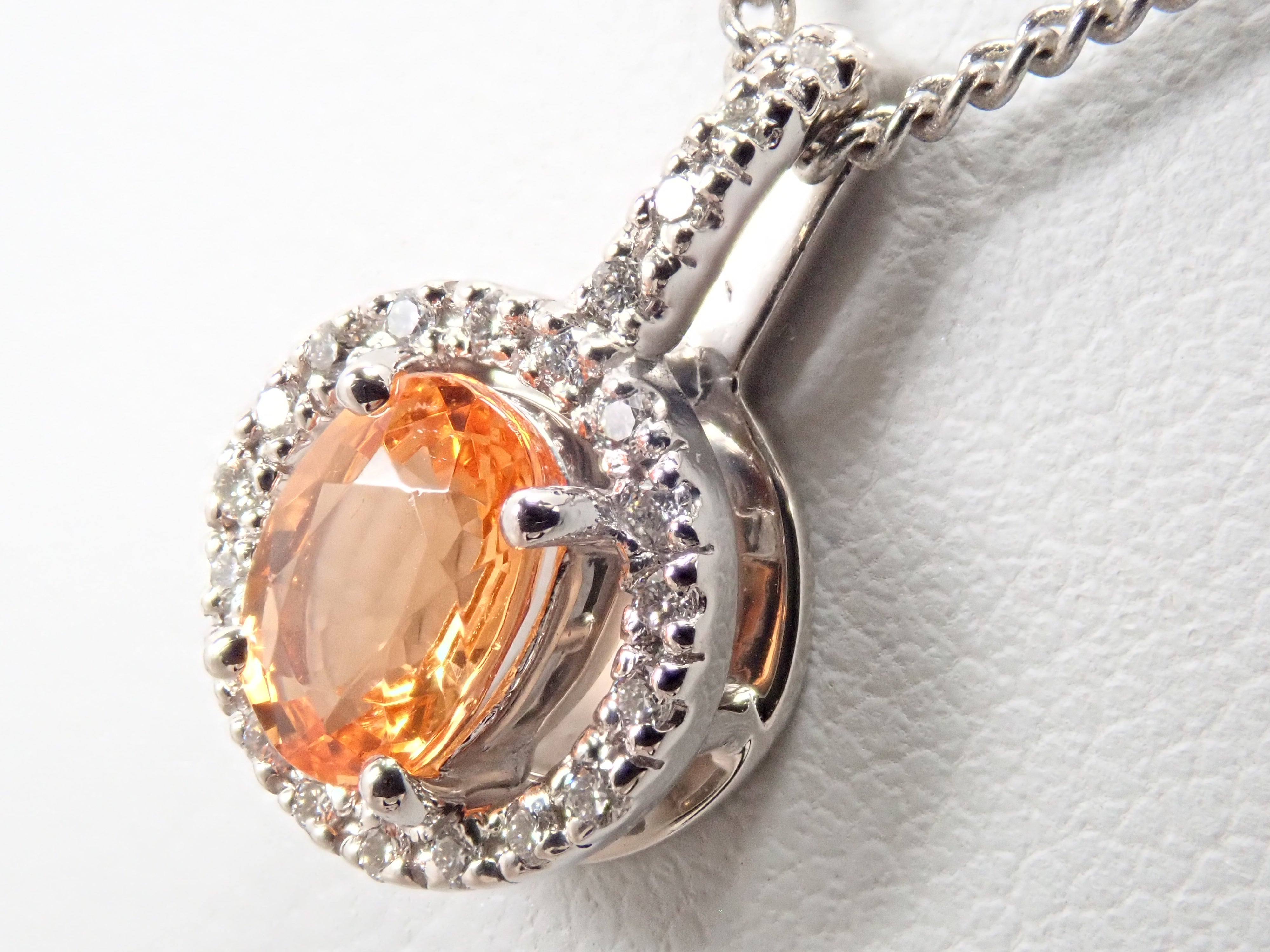 [22602704 Posted] [Colorful] Pt900 Mandarin Garnet 1.15ct Pendant Top