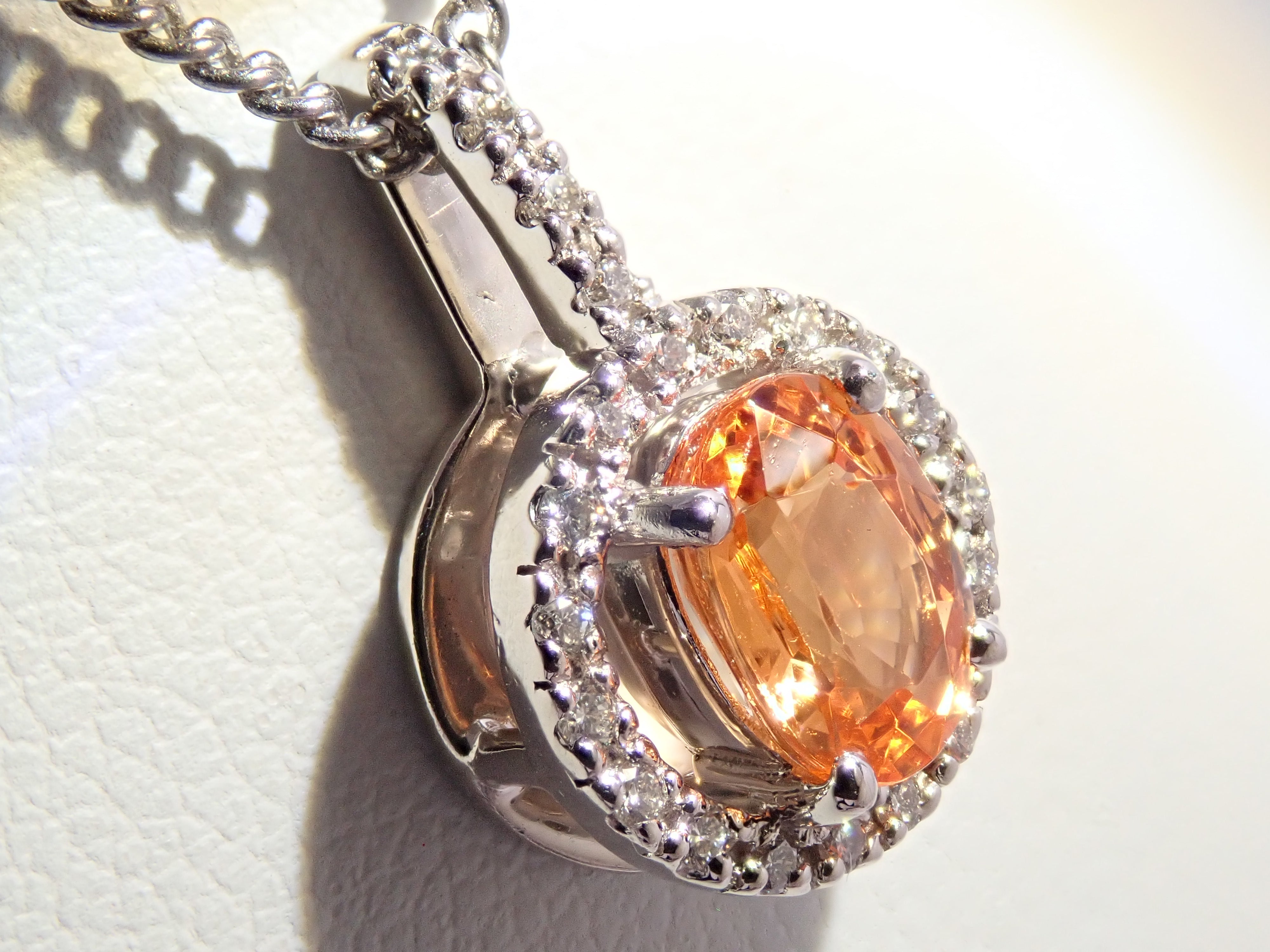 [22602704 Posted] [Colorful] Pt900 Mandarin Garnet 1.15ct Pendant Top