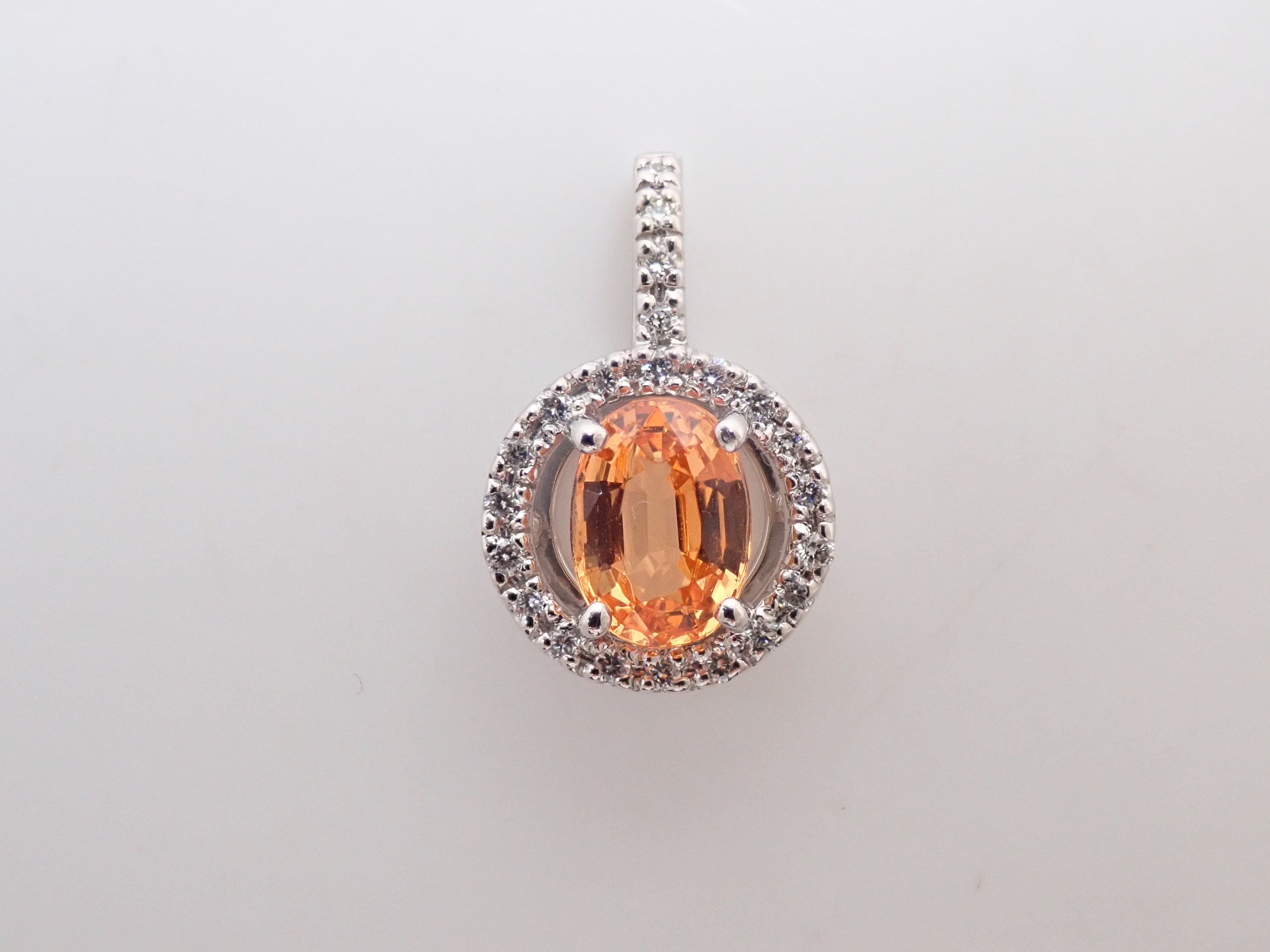 [22602704 Posted] [Colorful] Pt900 Mandarin Garnet 1.15ct Pendant Top