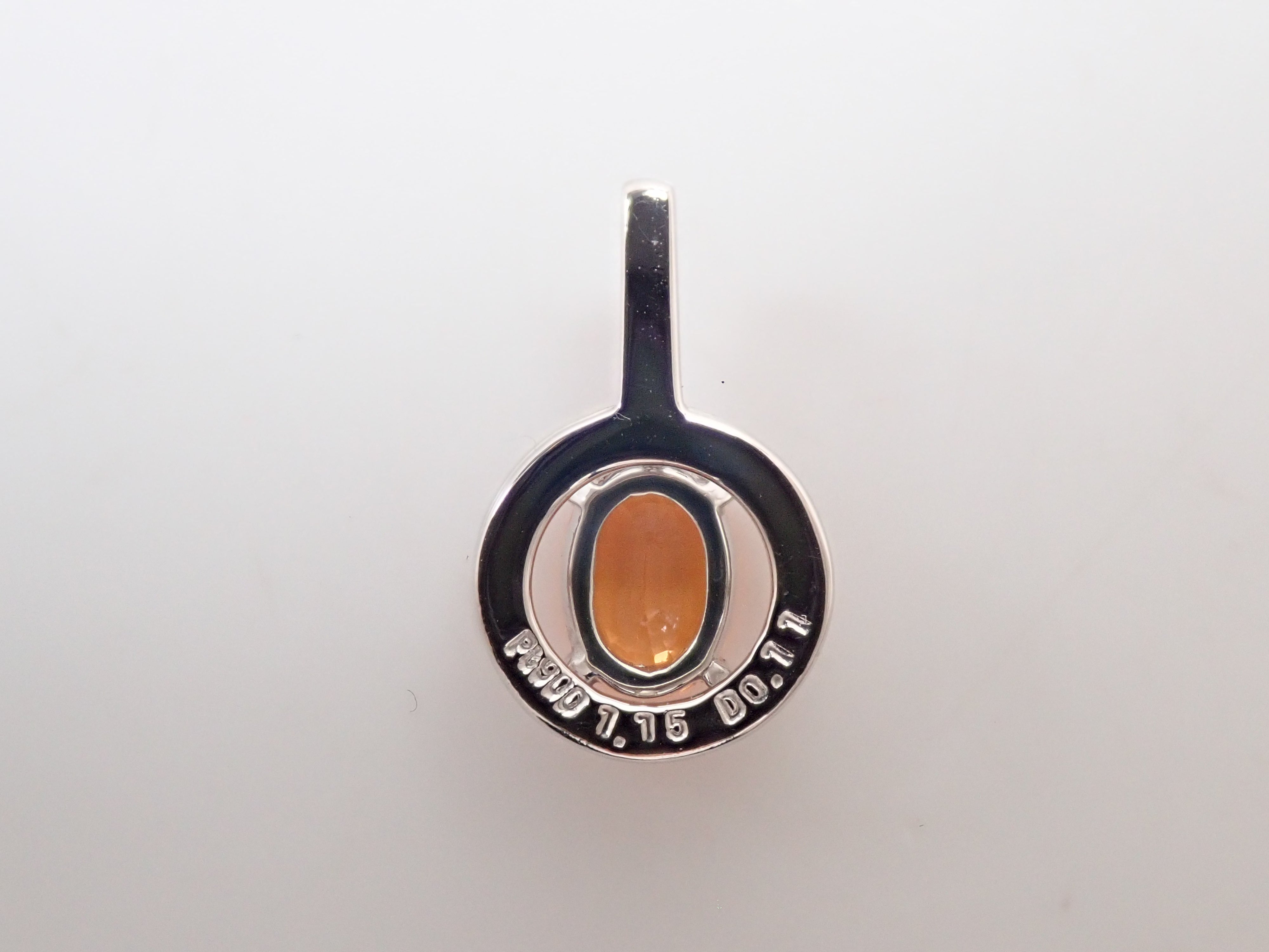 [22602704 Posted] [Colorful] Pt900 Mandarin Garnet 1.15ct Pendant Top