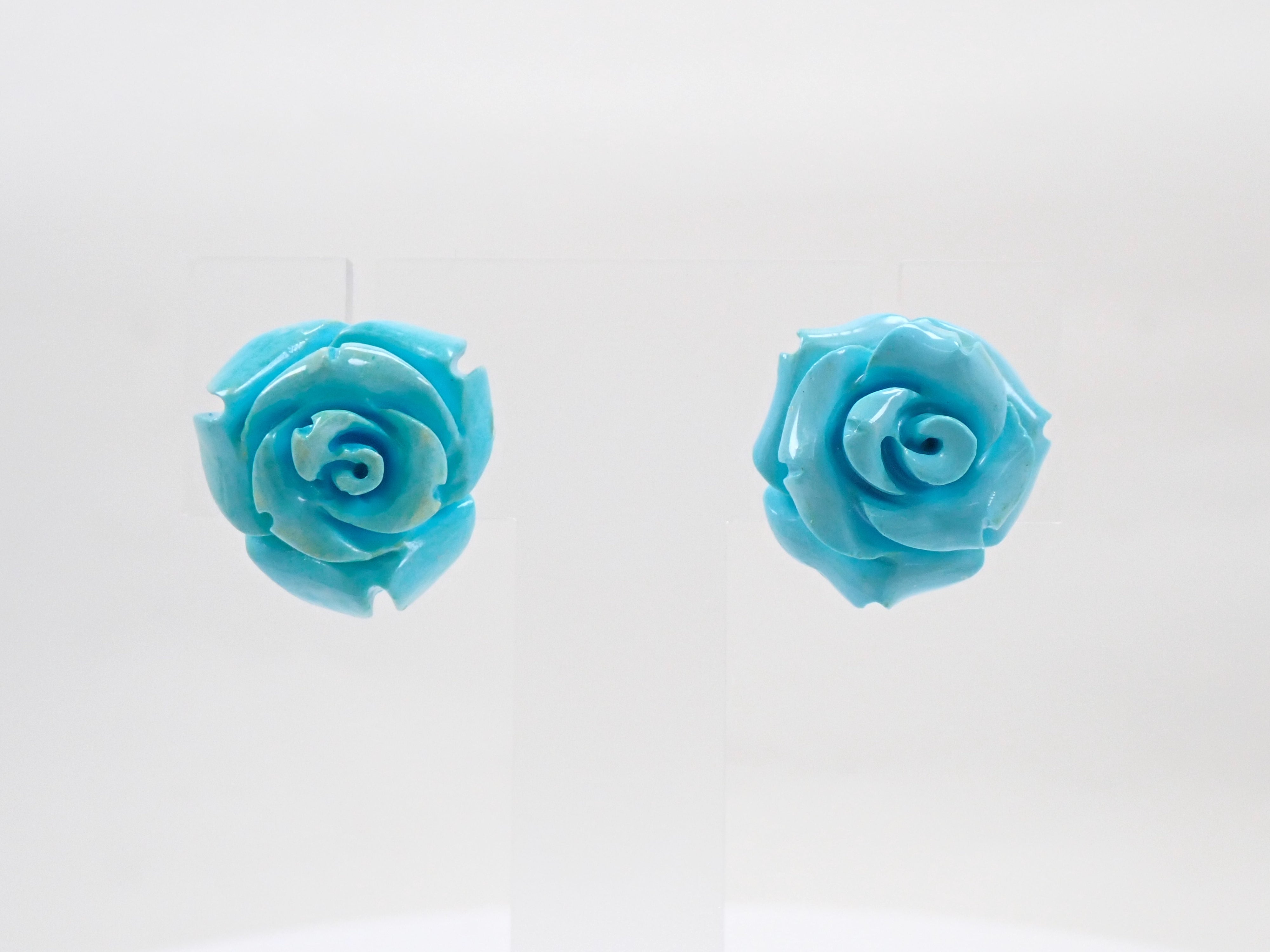 [Featured in 22602706] [Calafuri] K18WG Turquoise Earrings