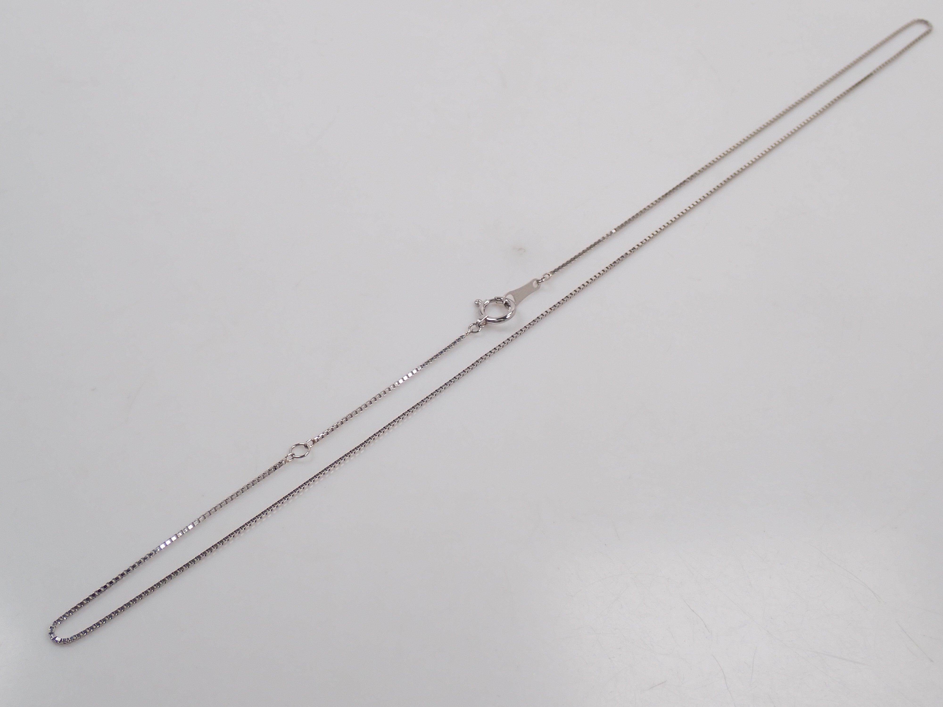 【8/10 22時販売】Pt850 ベネチアンチェーン 約40cm