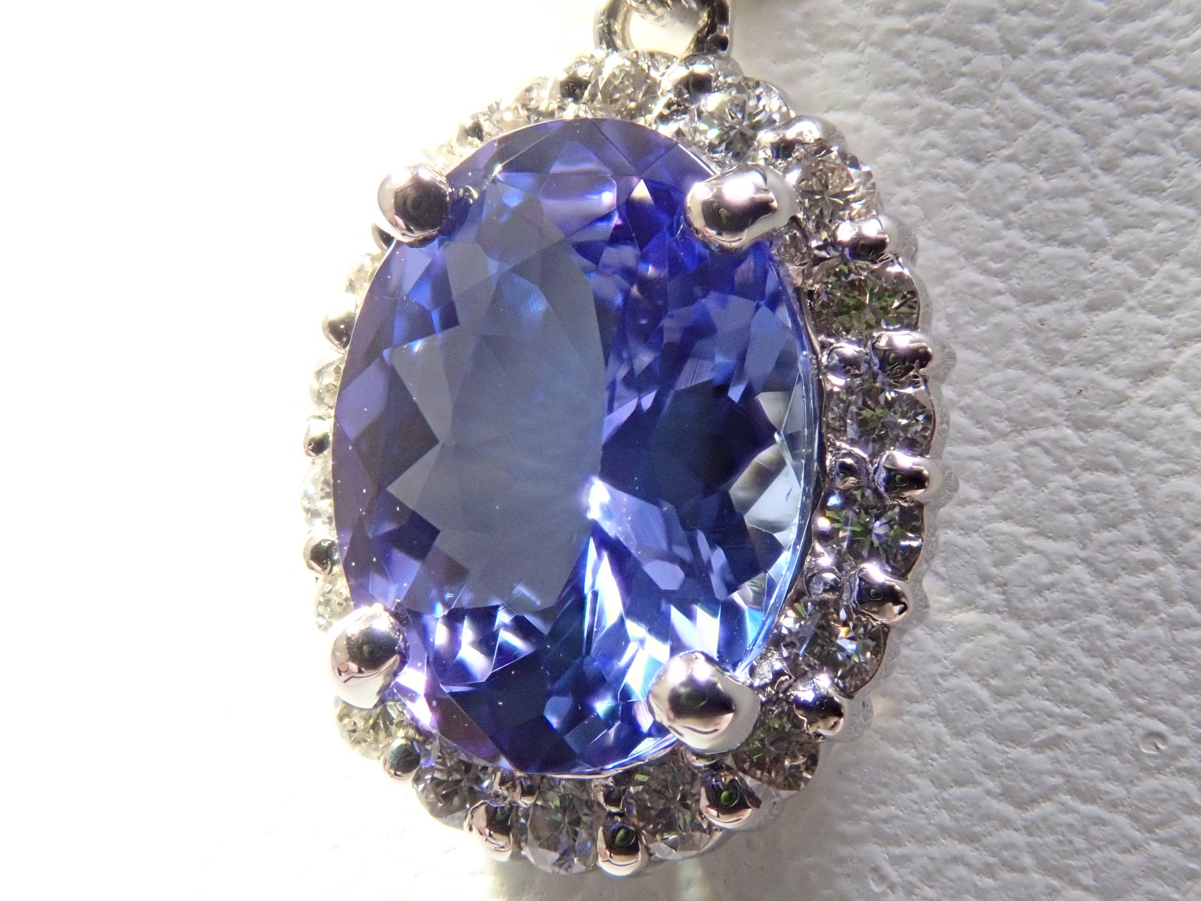 【抽選販売0812_07】Pt900 タンザニア産タンザナイト 1.16ct ・ダイヤモンド0.22ctペンダントトップ（ネックレストップ）鑑別書