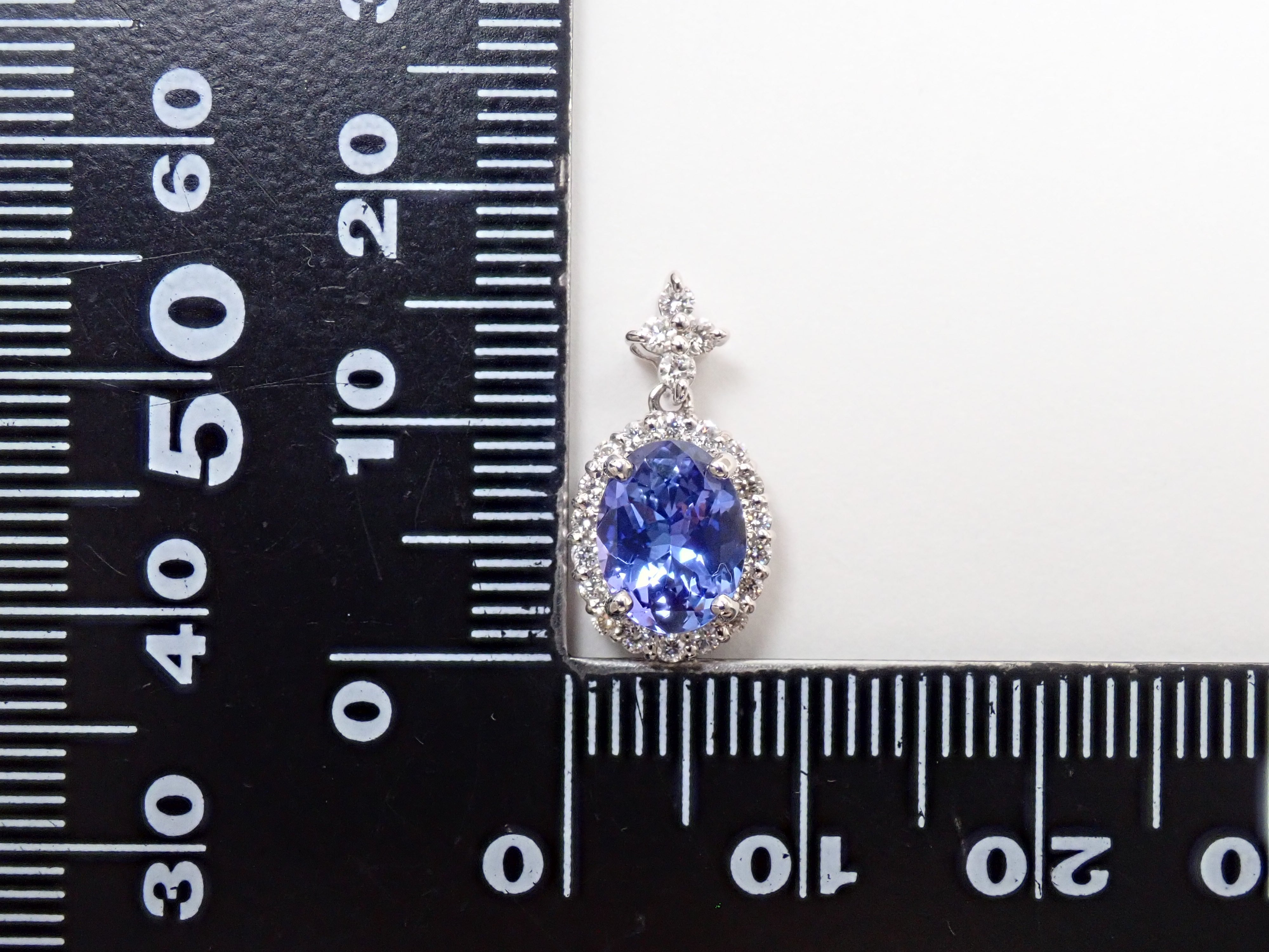 【抽選販売0812_07】Pt900 タンザニア産タンザナイト 1.16ct ・ダイヤモンド0.22ctペンダントトップ（ネックレストップ）鑑別書