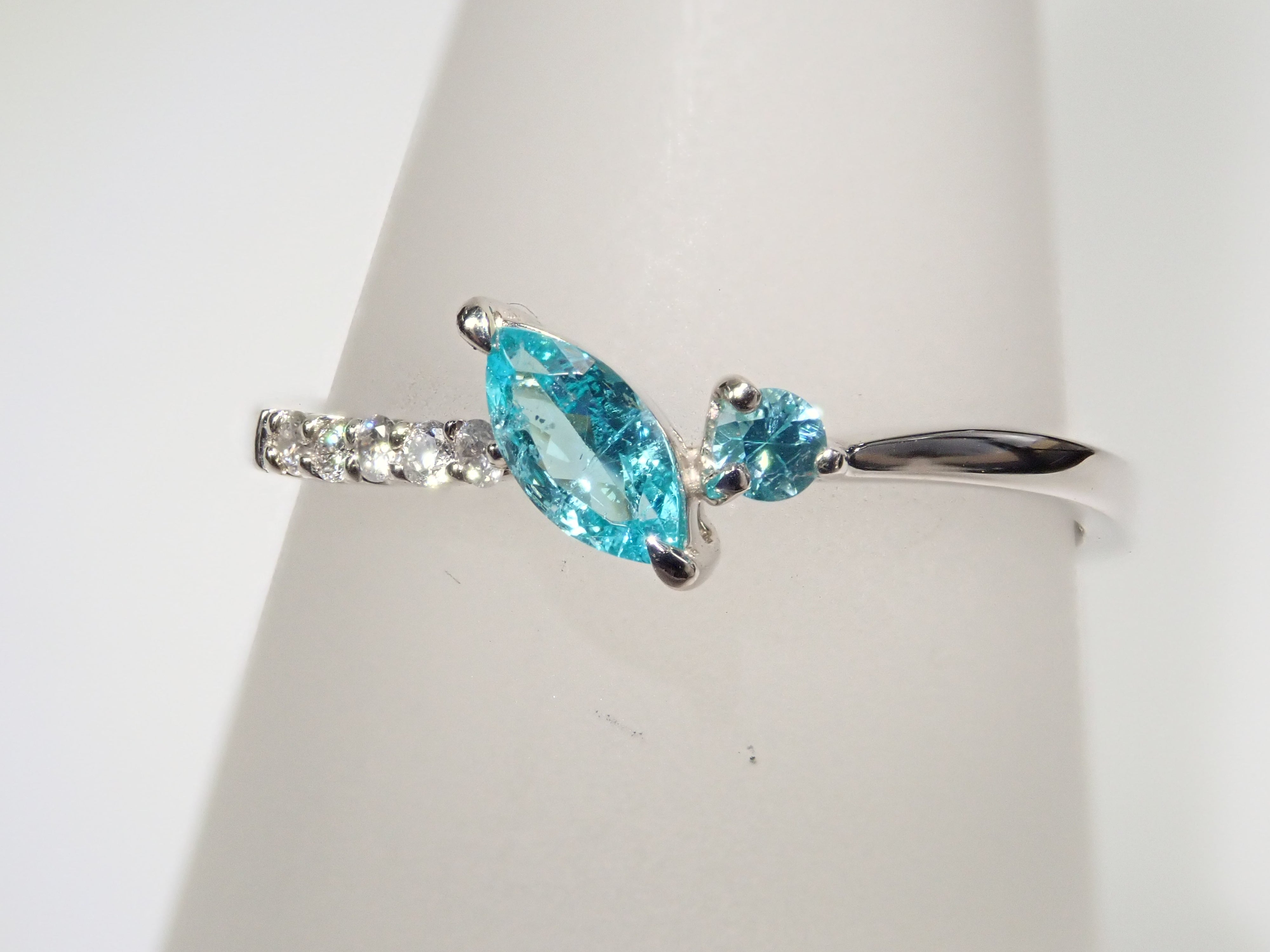 Pt950 パライバトルマリン 0.131ct リング