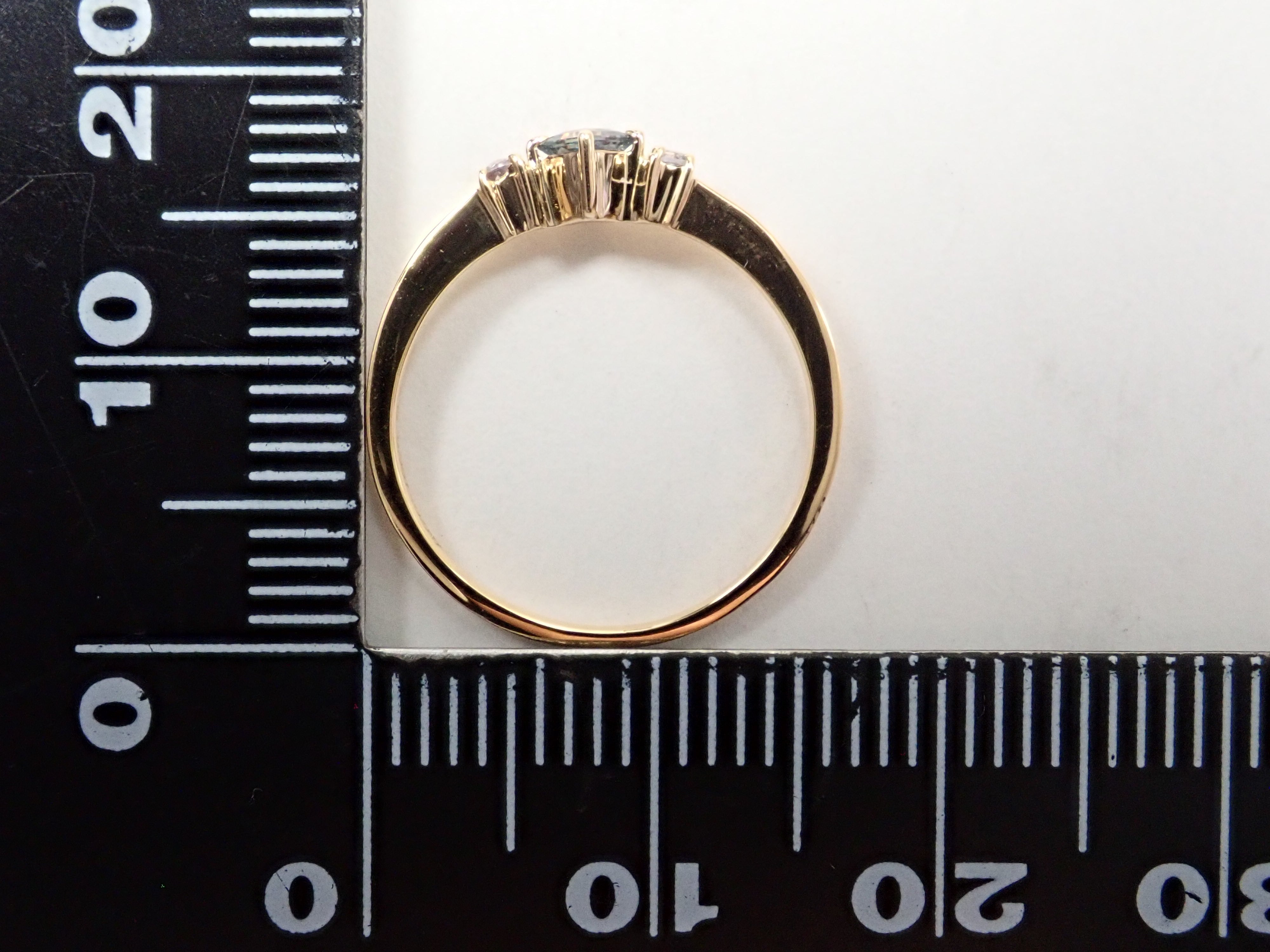 【22602505掲載】K18YG ブラジル産アレキサンドライト 0.087ct ピンキーリング