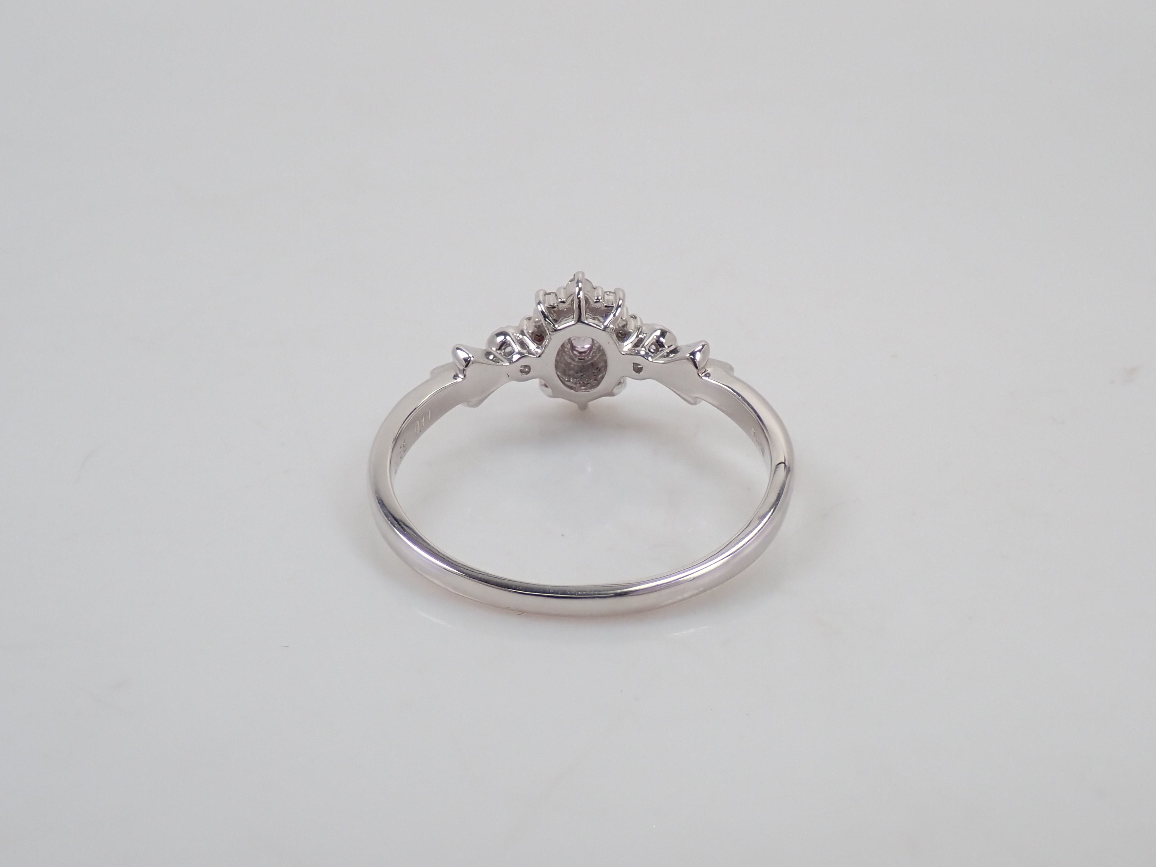【抽選販売0812_09】Pt950 ピンクダイヤモンド 0.058ct（FANCY INTENSE PURPLE PINK）・ダイヤモンド0.11ctリング 中宝ソーティング