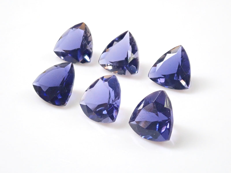 Brazilian iolite 1 stone loose (trilliant cut, 6mm)《Multiple purchase discount available》