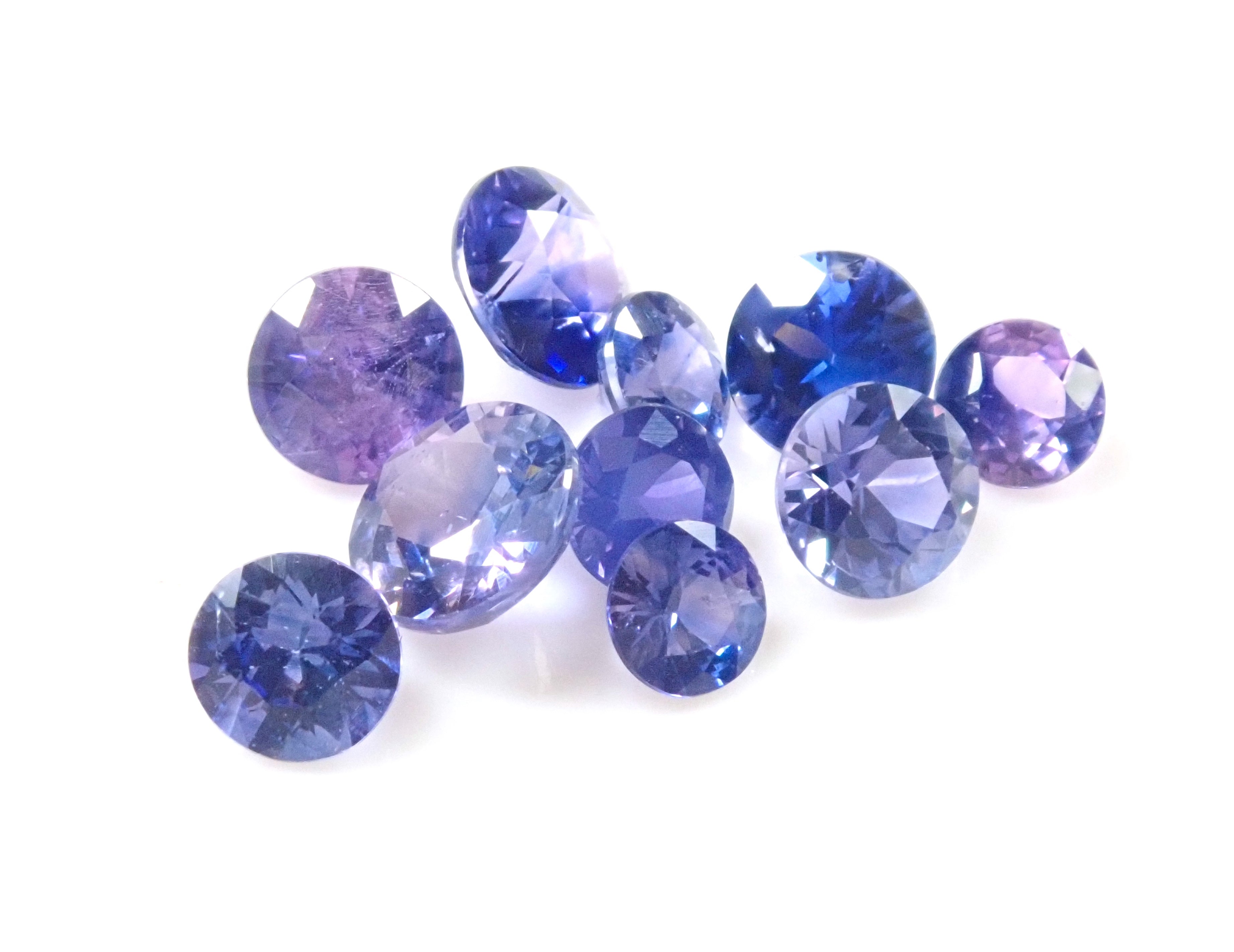 1 bicolor sapphire from Windsor, Tanzania, loose (round cut)《Discount available for multiple purchases》