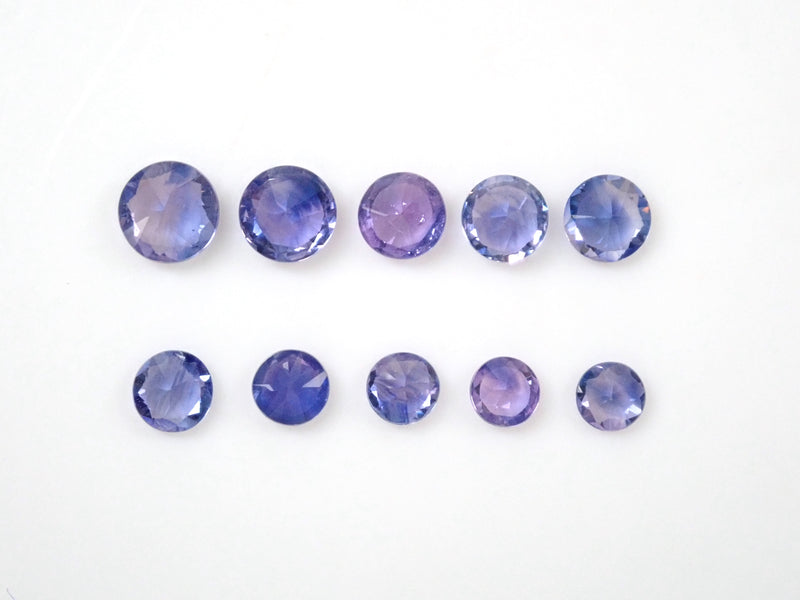 1 bicolor sapphire from Windsor, Tanzania, loose (round cut)《Discount available for multiple purchases》