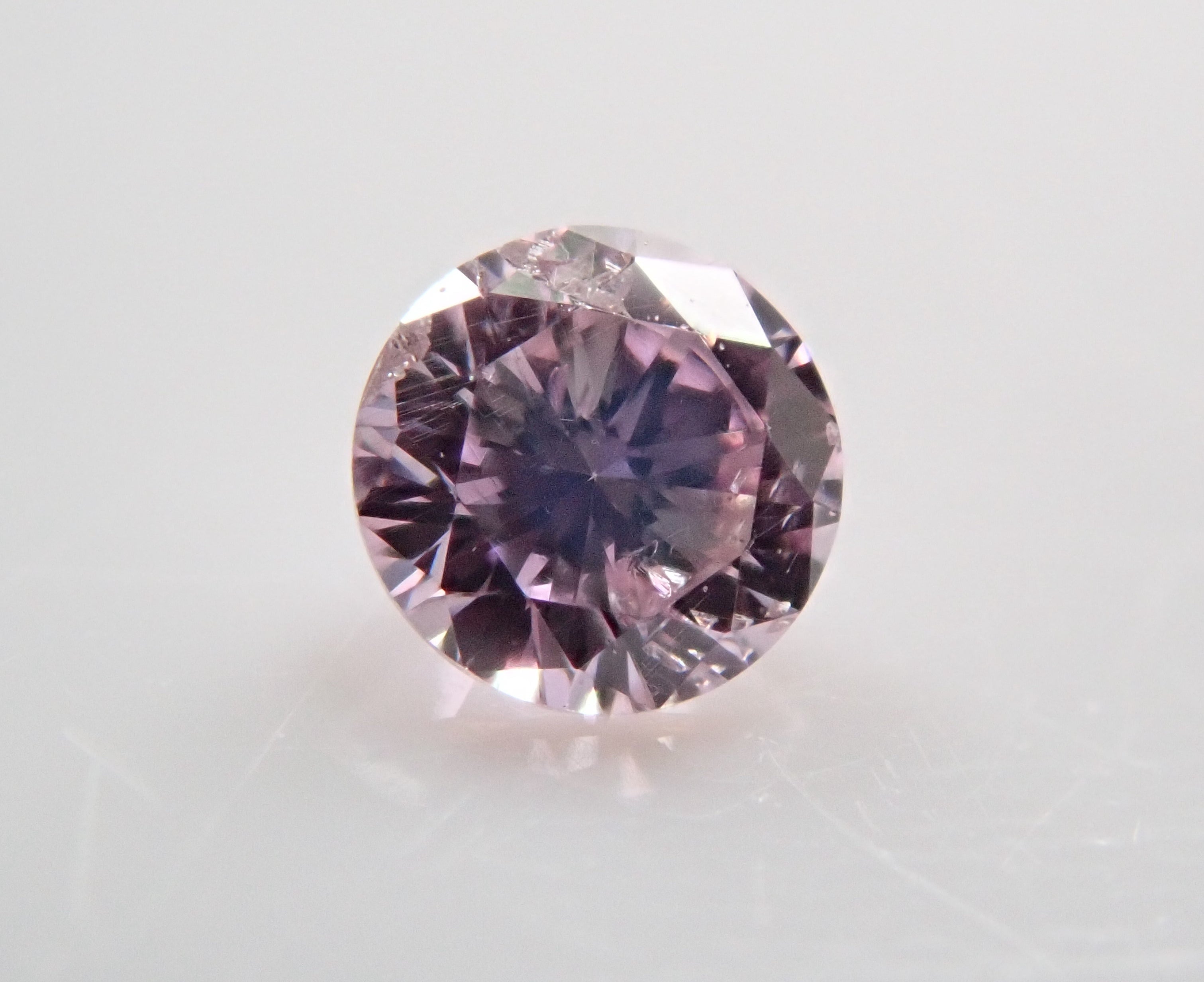 ピンクダイヤモンド 2.2mm/0.044ctルース(FANCY PURPLE PINK, I-1)