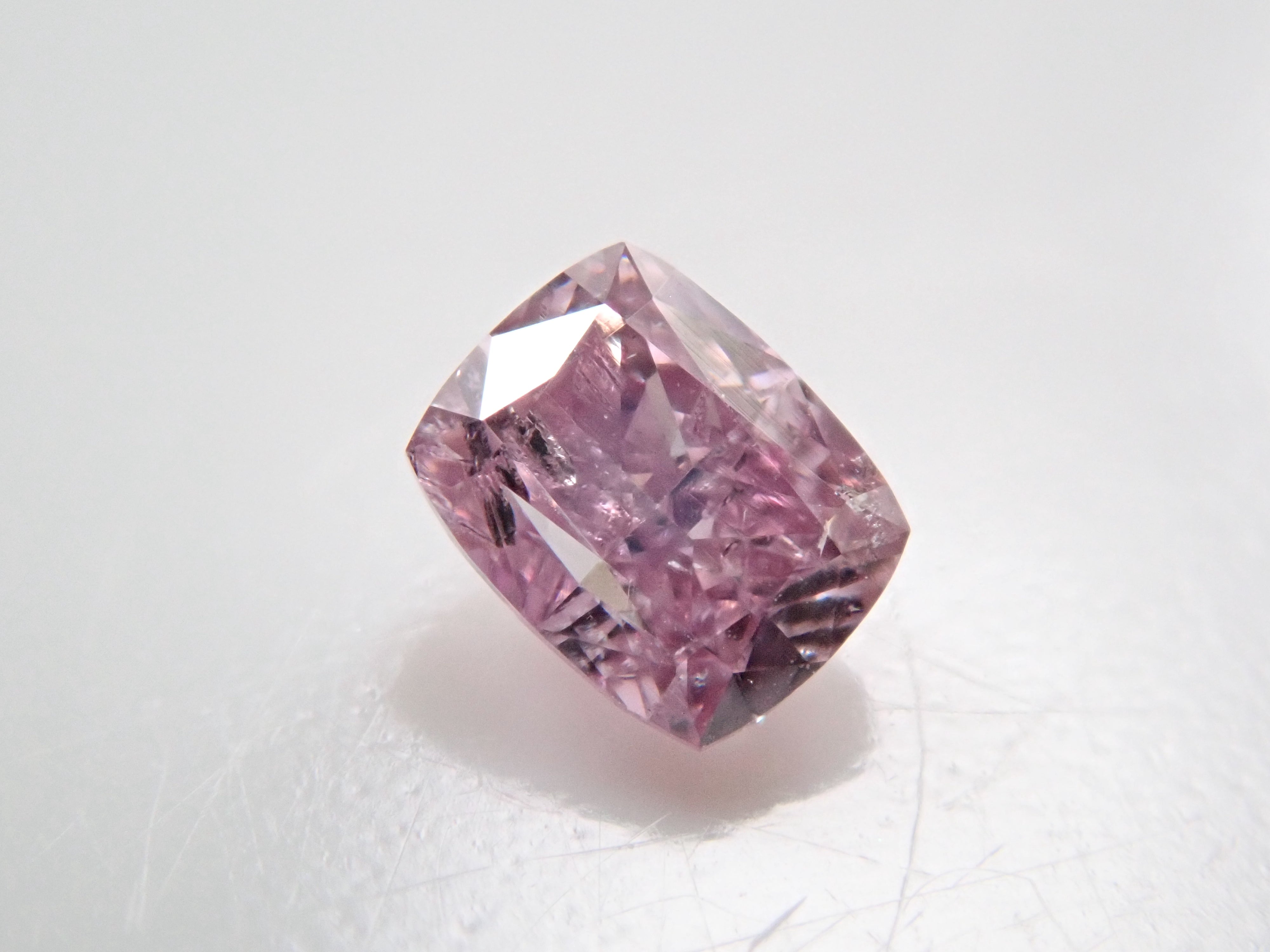 ピンクダイヤモンド 0.133ctルース(FANCY INTENSE PURPLE PINK, I-1)