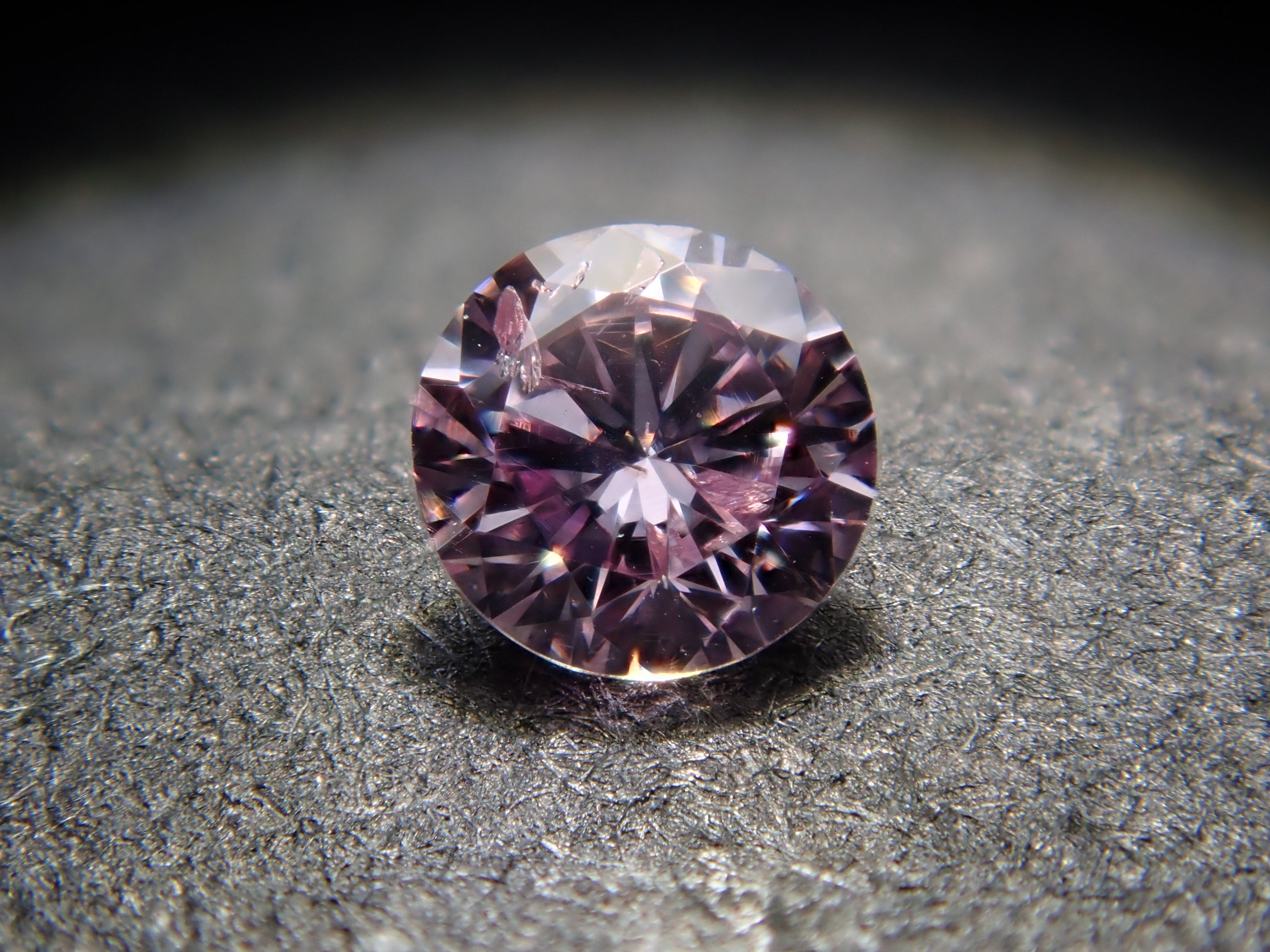 ピンクダイヤモンド 2.5mm/0.062ctルース(FANCY PURPLE PINK, I-1)