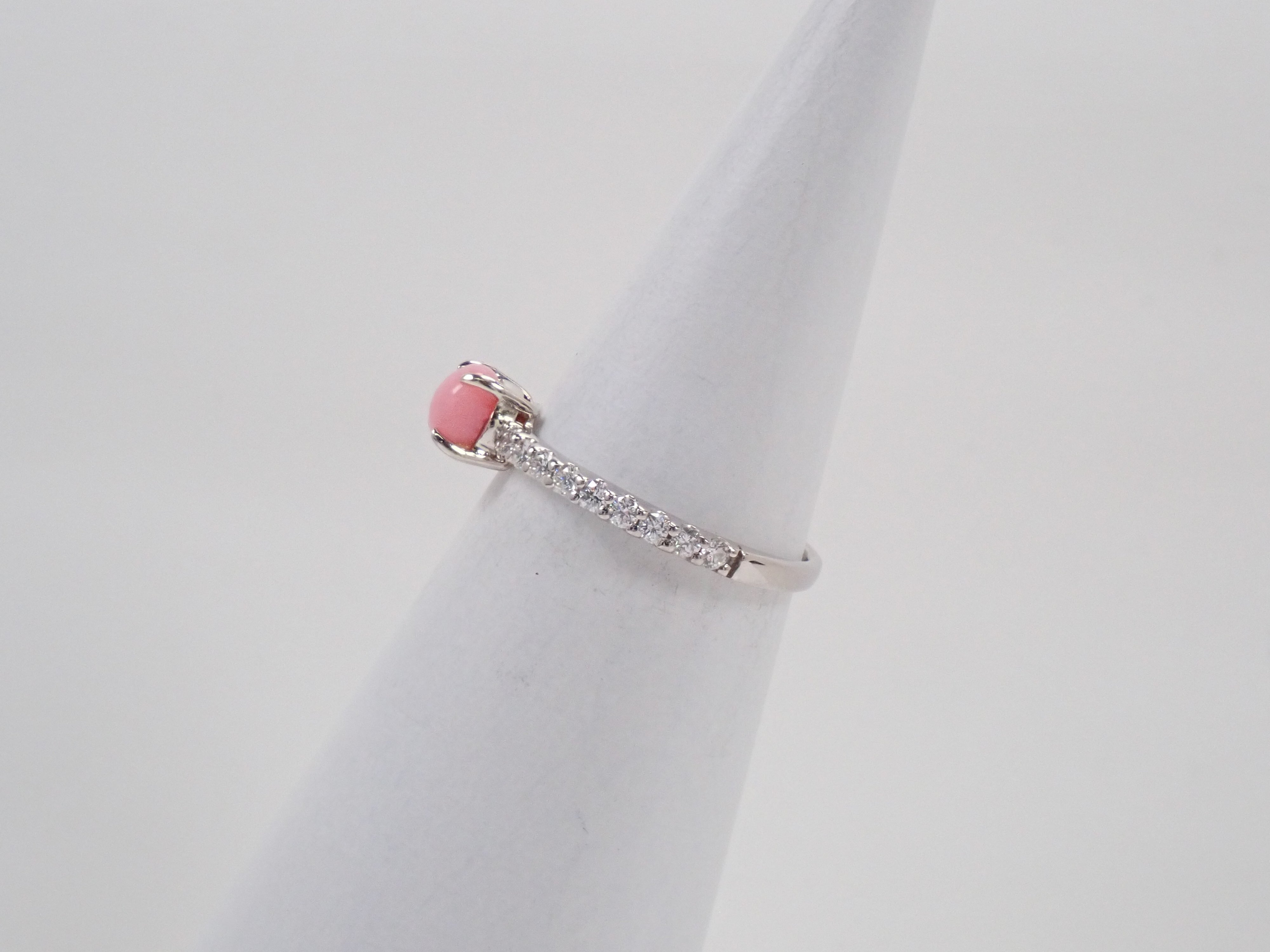 【22602711掲載】Pt900 コンクパール 0.56ct ダイヤモンド0.25ctリング鑑別書
