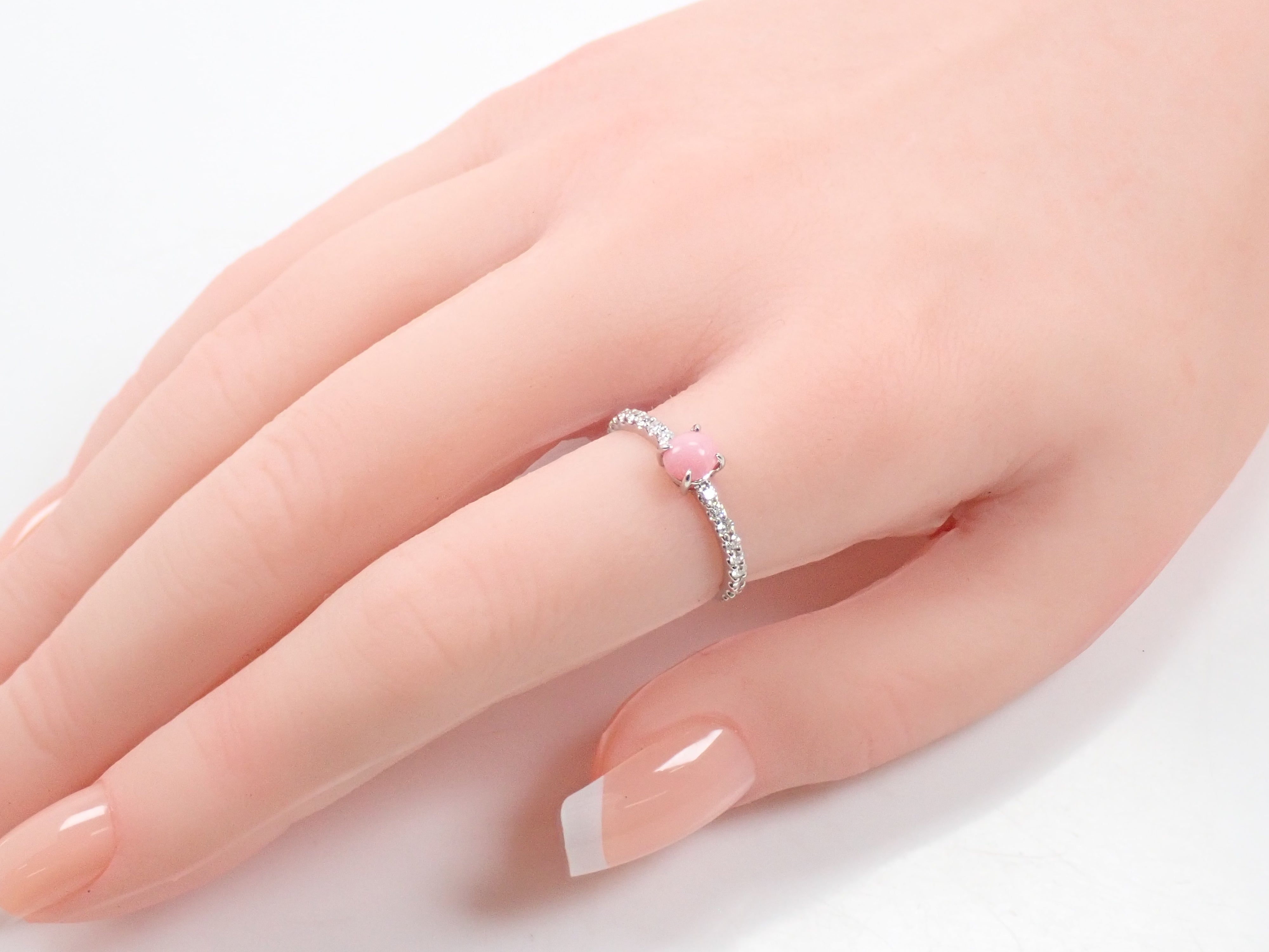 【22602711掲載】Pt900 コンクパール 0.56ct ダイヤモンド0.25ctリング鑑別書