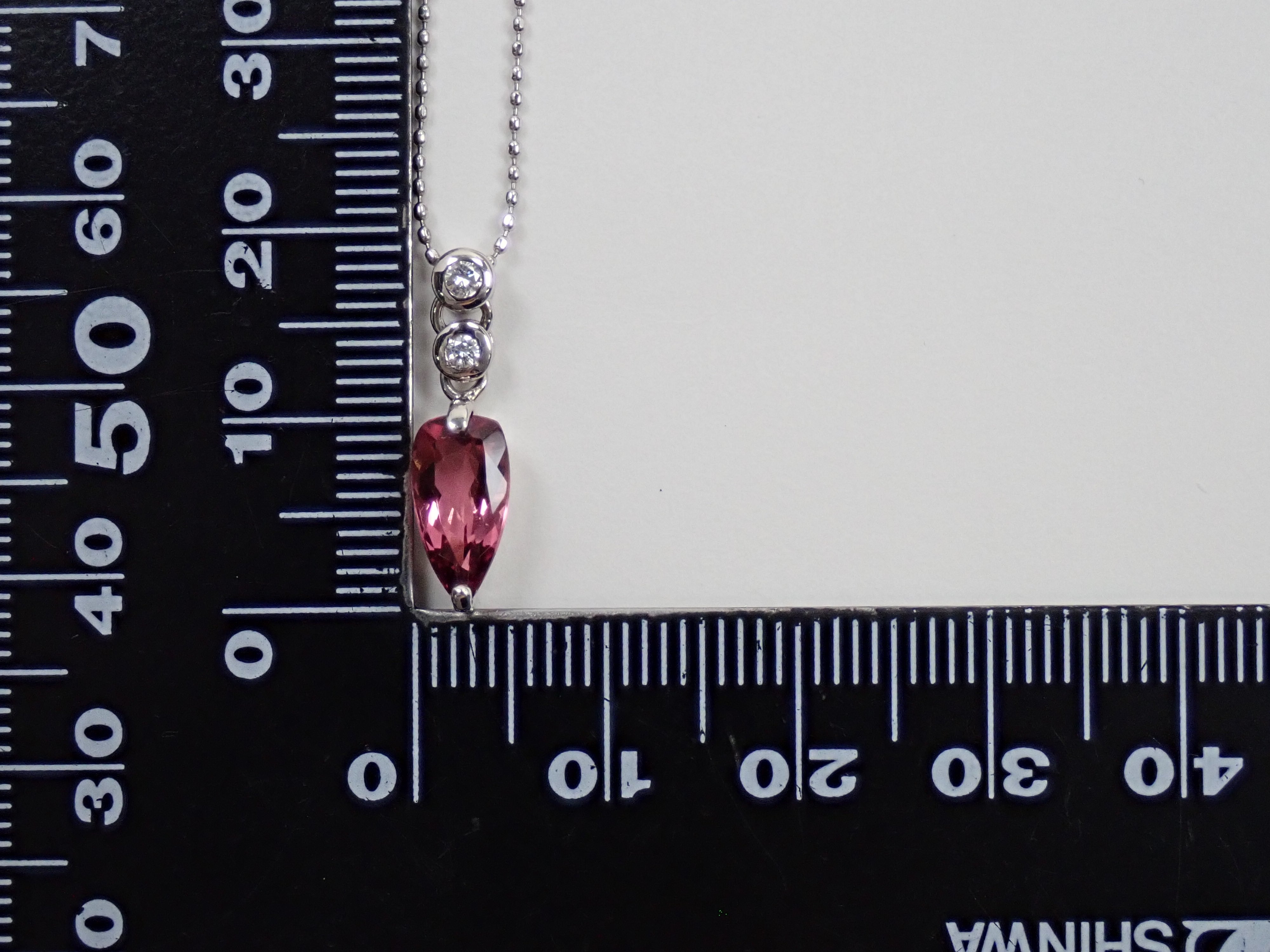 【22602719掲載】【カラフリ】Pt900/Pt850 ピンクトルマリン 1,10ct ダイヤモンド0.02ctペンダント（ネックレス）鑑別書