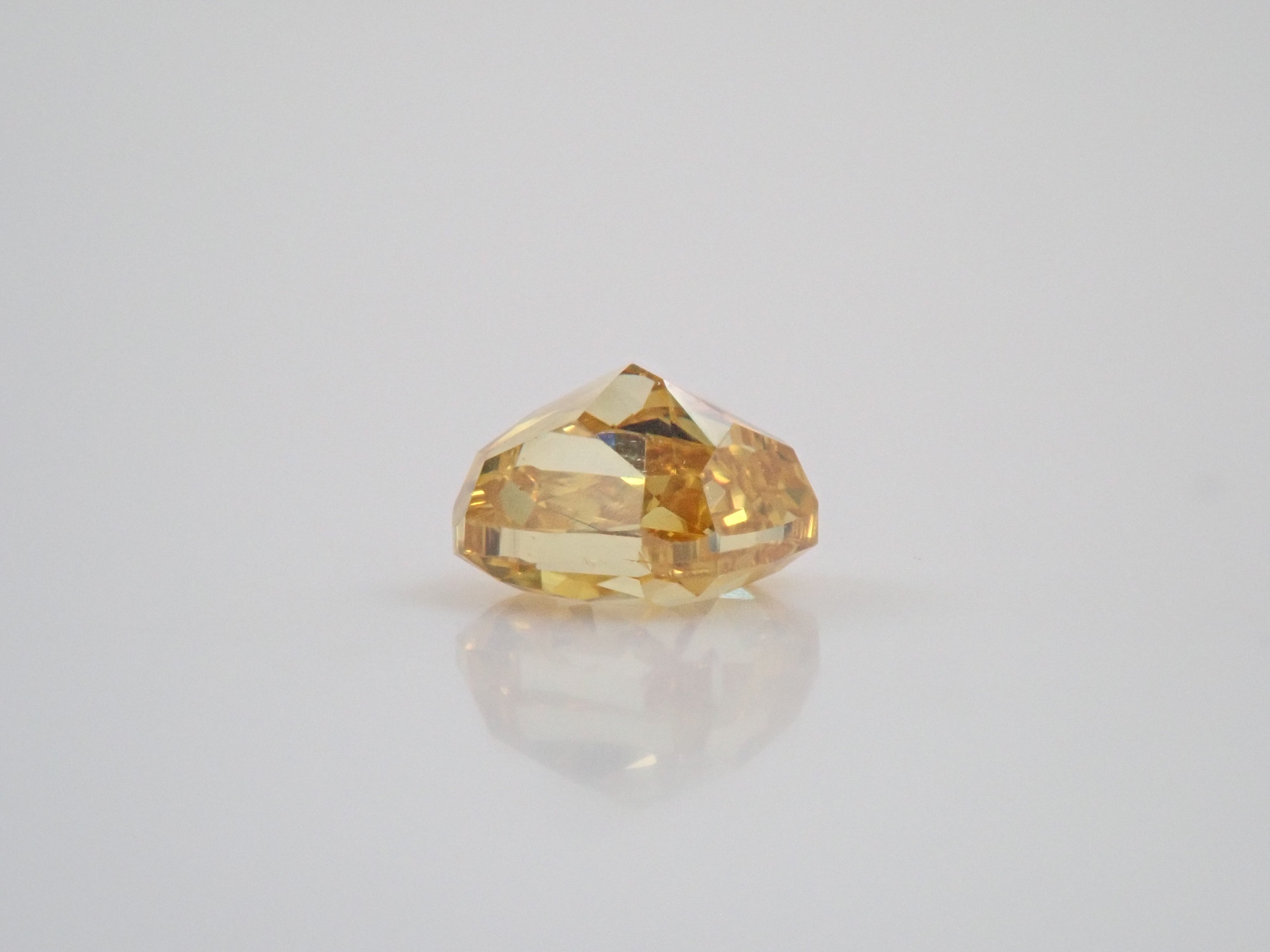 【9/12 22時販売】イエローダイヤモンド 0.212ctルース(FANCY DEEP ORANGY YELLOW, VS1)