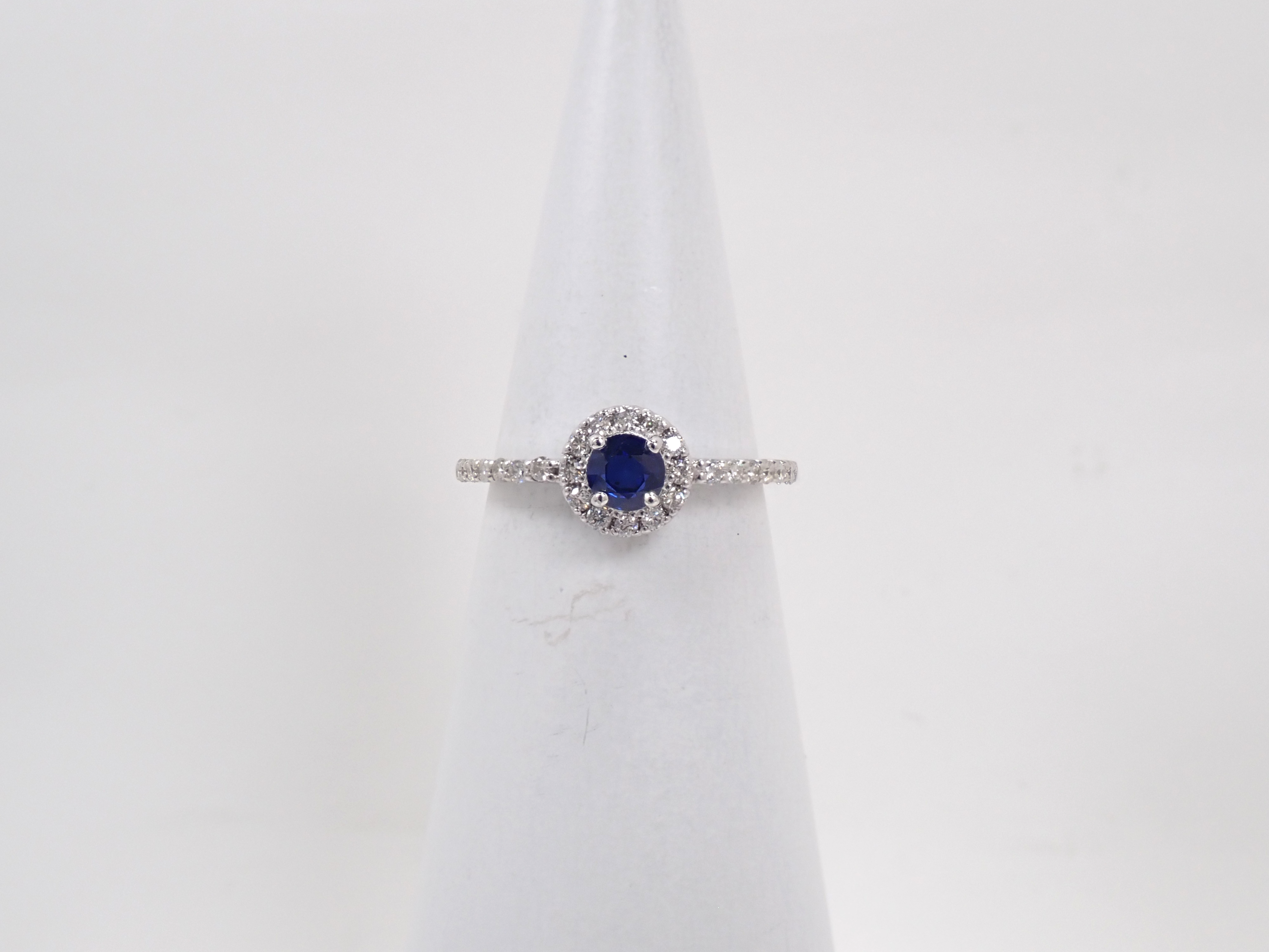 【9/4(金)AM10時〆：抽選販売_09】Pt900　スリランカ産ブルーサファイア0.465ct ダイヤモンド0.28ctリング鑑別書