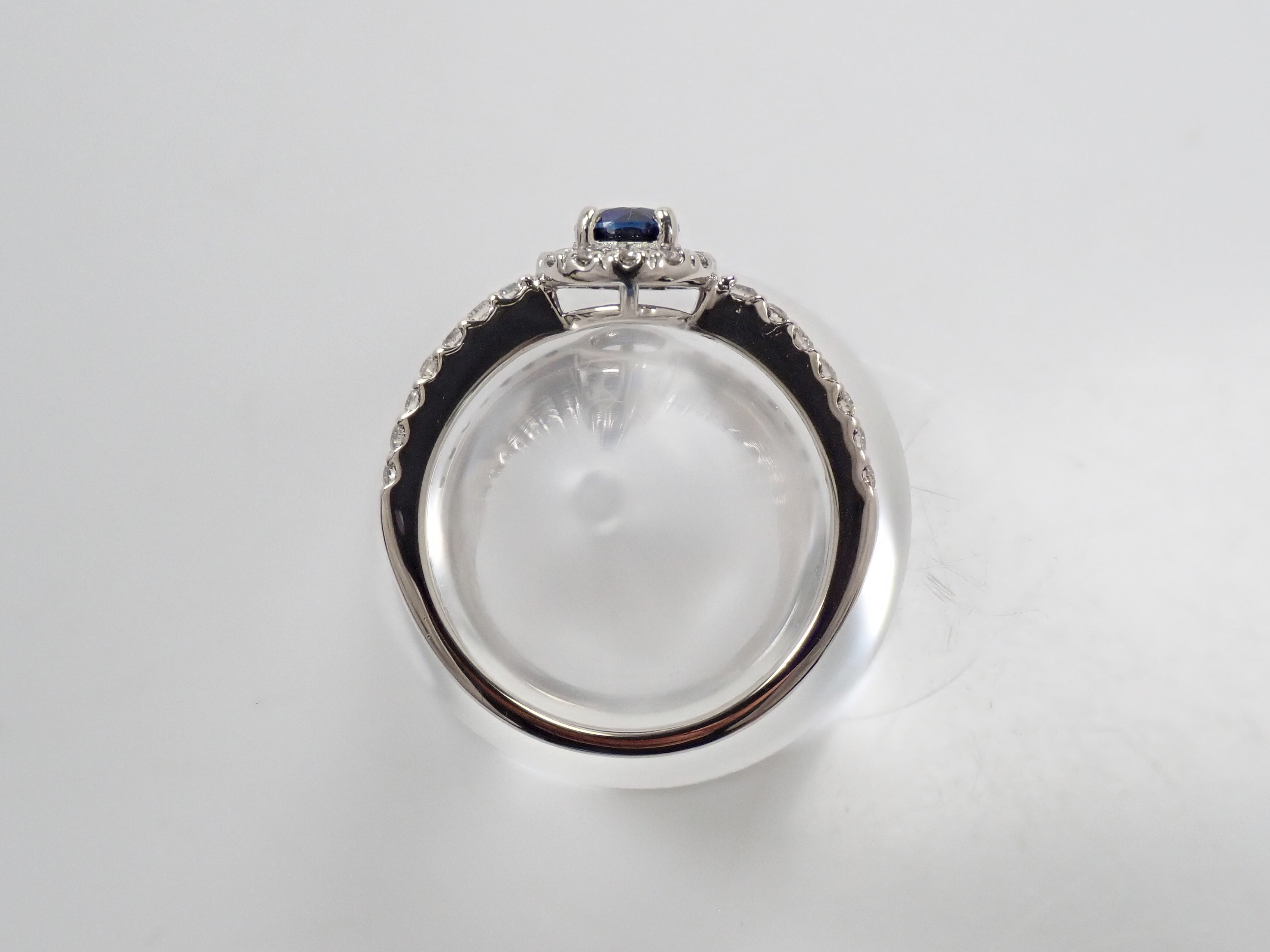 【9/4(金)AM10時〆：抽選販売_09】Pt900　スリランカ産ブルーサファイア0.465ct ダイヤモンド0.28ctリング鑑別書