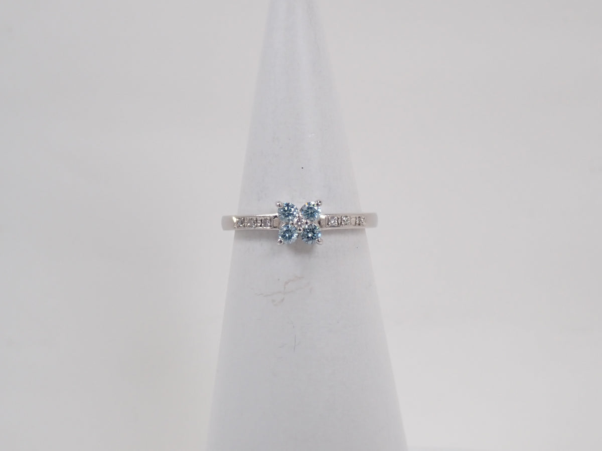 【22602735刊登】【Colori】Pt900 冰藍鑽石（處理）0.24ct 鑽石戒指附鑑定書