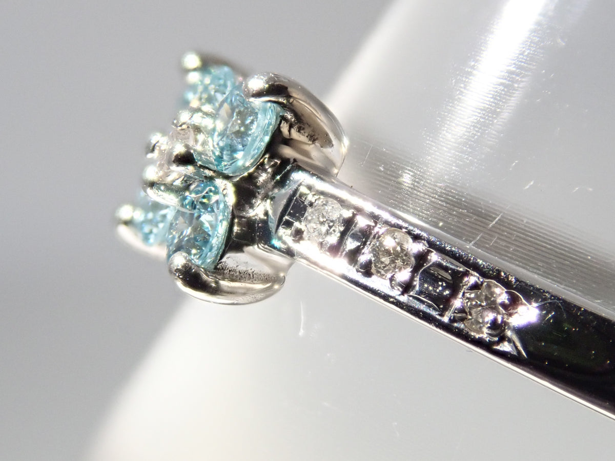 【22602735刊登】【Colori】Pt900 冰藍鑽石（處理）0.24ct 鑽石戒指附鑑定書