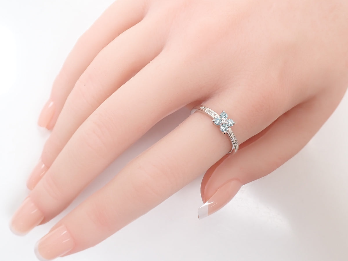 【22602735刊登】【Colori】Pt900 冰藍鑽石（處理）0.24ct 鑽石戒指附鑑定書
