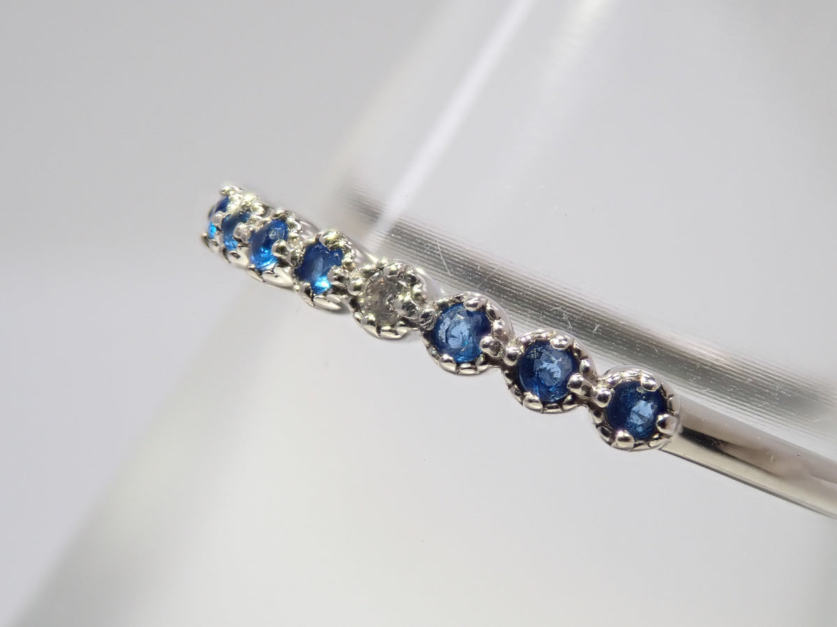 【9/20 22時販売】【カラフリ】Pt900 アウイナイト0.04ct・ダイヤモンドリング鑑別書