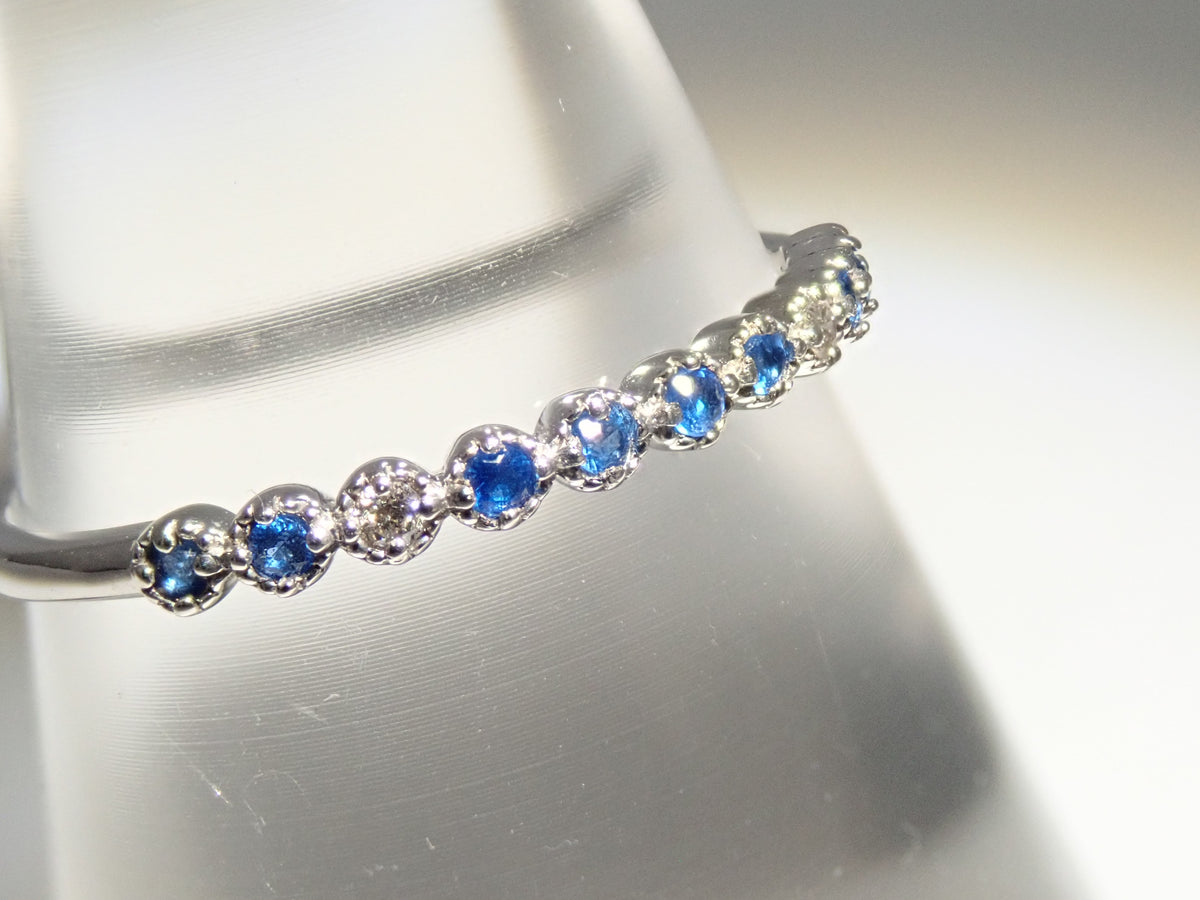【9/20 22時販売】【カラフリ】Pt900 アウイナイト0.04ct・ダイヤモンドリング鑑別書