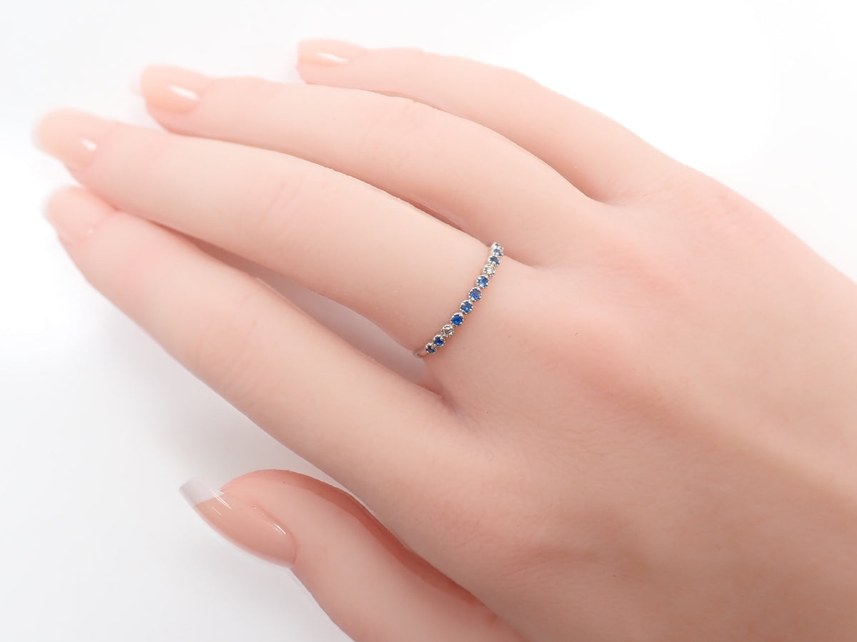 【9/20 22時販売】【カラフリ】Pt900 アウイナイト0.04ct・ダイヤモンドリング鑑別書