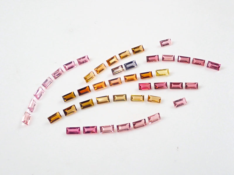 宝石ガチャ💎バゲットカットのトルマリン1石💎4×2mm《複数購入割引有》