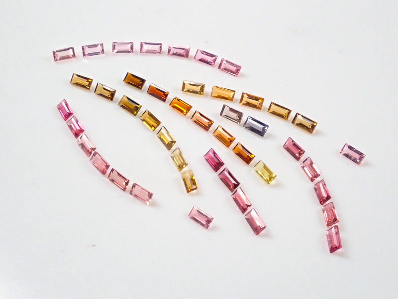 宝石ガチャ💎バゲットカットのトルマリン1石💎4×2mm《複数購入割引有》