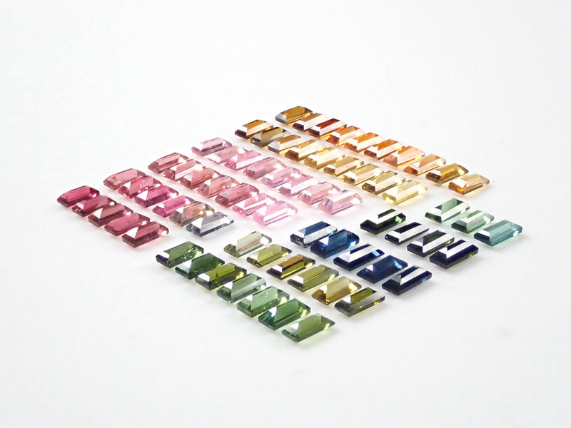 宝石ガチャ💎バゲットカットのトルマリン1石💎4×2mm《複数購入割引有》