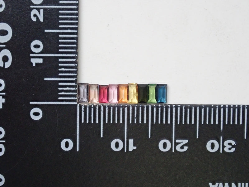 宝石ガチャ💎バゲットカットのトルマリン1石💎4×2mm《複数購入割引有》