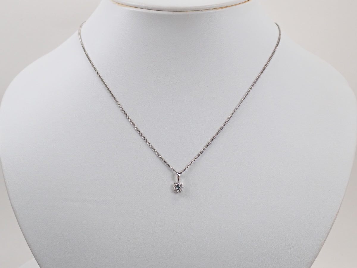 【9/15 22時販売】【カラフリ】Pt950アレキサンドライト0.07ct・ダイヤモンド 0.03ctペンダントトップ（ネックレストップ）鑑別書