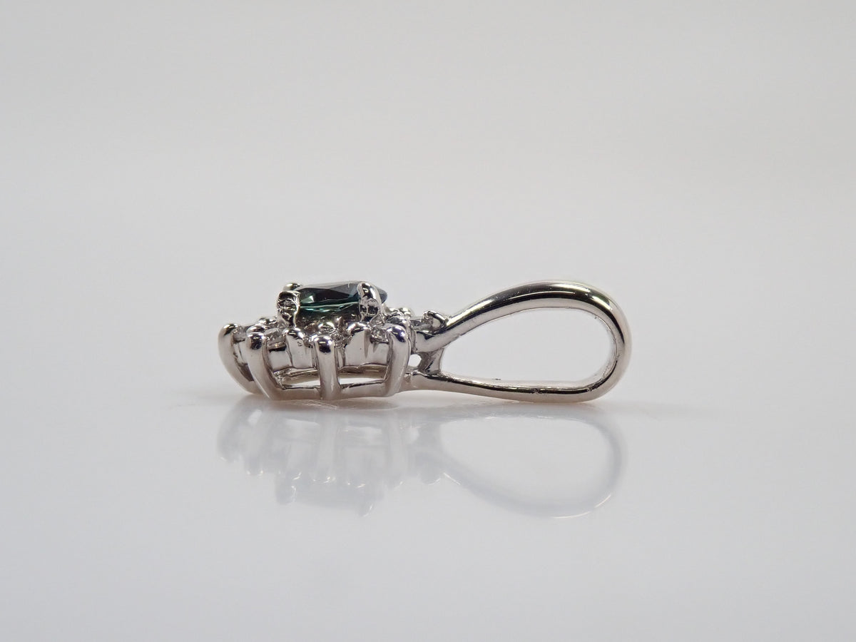 【9/15 22時販売】【カラフリ】Pt950アレキサンドライト0.07ct・ダイヤモンド 0.03ctペンダントトップ（ネックレストップ）鑑別書