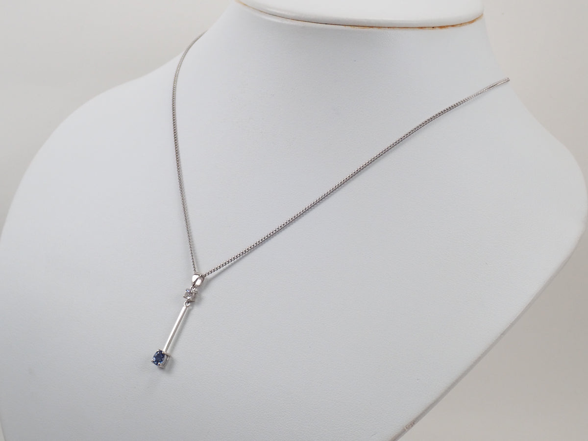 【編號 22602792】【Colori】Pt900 尖晶石 0.35ct 鑽石 0.09ct 墜飾（項鍊墜子）附鑑定書